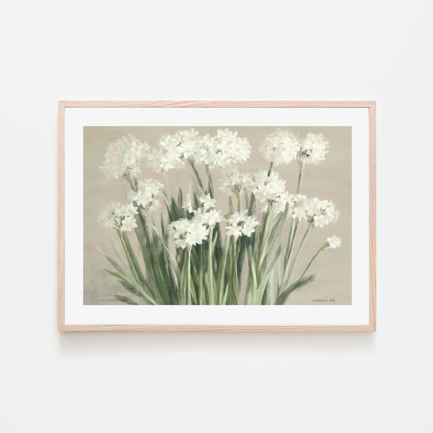 wall-art-print-canvas-poster-framed-Snowy Paperwhites Neutral , By Danhui Nai-6