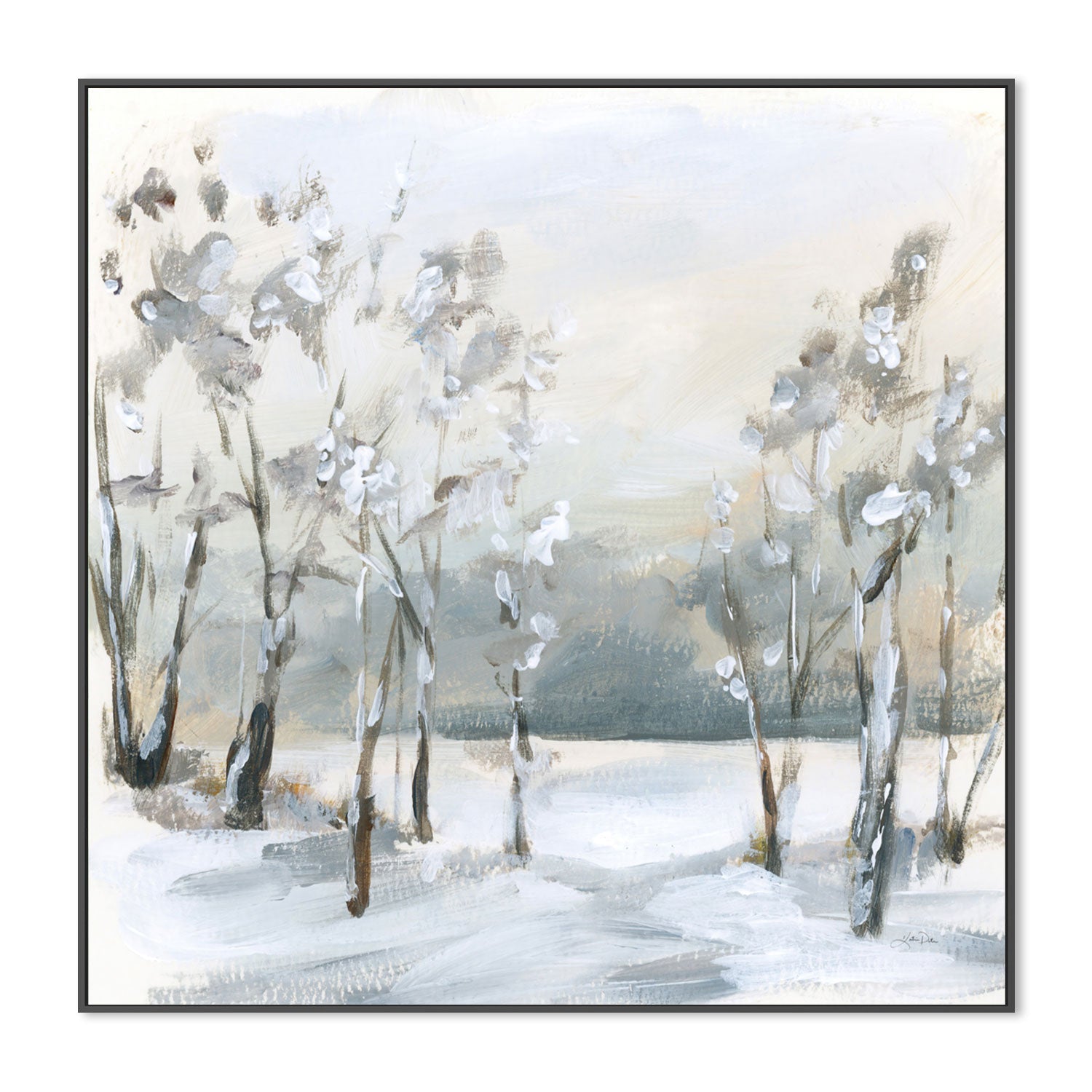 wall-art-print-canvas-poster-framed-Snowy Winter Trees , By Katrina Pete-GIOIA-WALL-ART