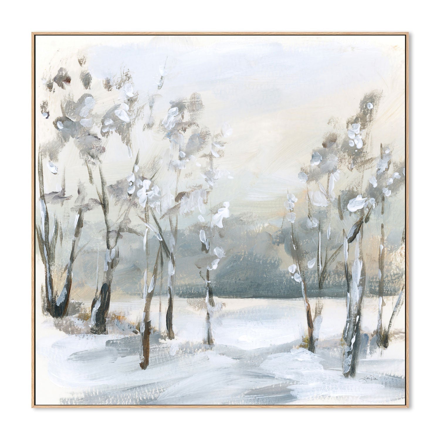 wall-art-print-canvas-poster-framed-Snowy Winter Trees , By Katrina Pete-GIOIA-WALL-ART