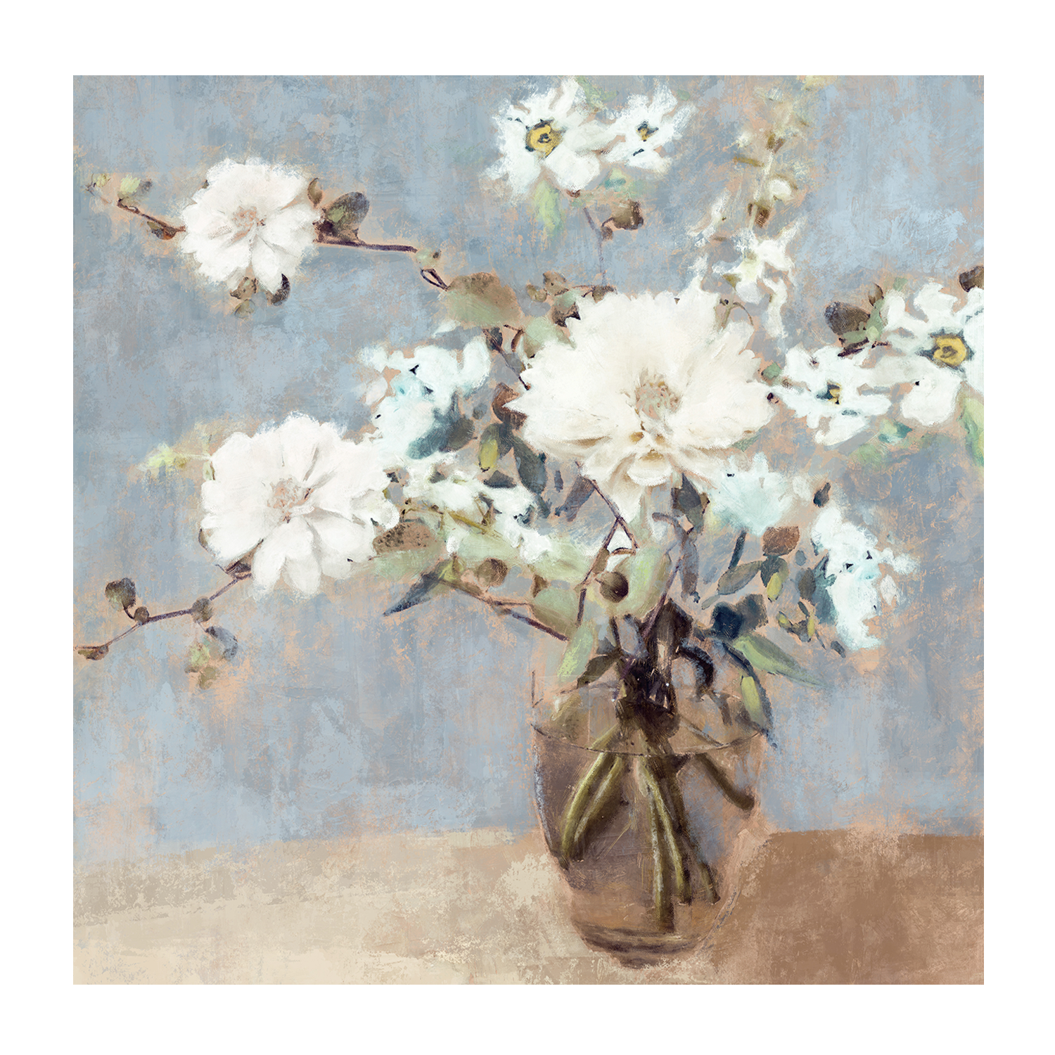 wall-art-print-canvas-poster-framed-Soft Blue Bouquet, Style A & B, Set of 2 , By Nina Blue-9