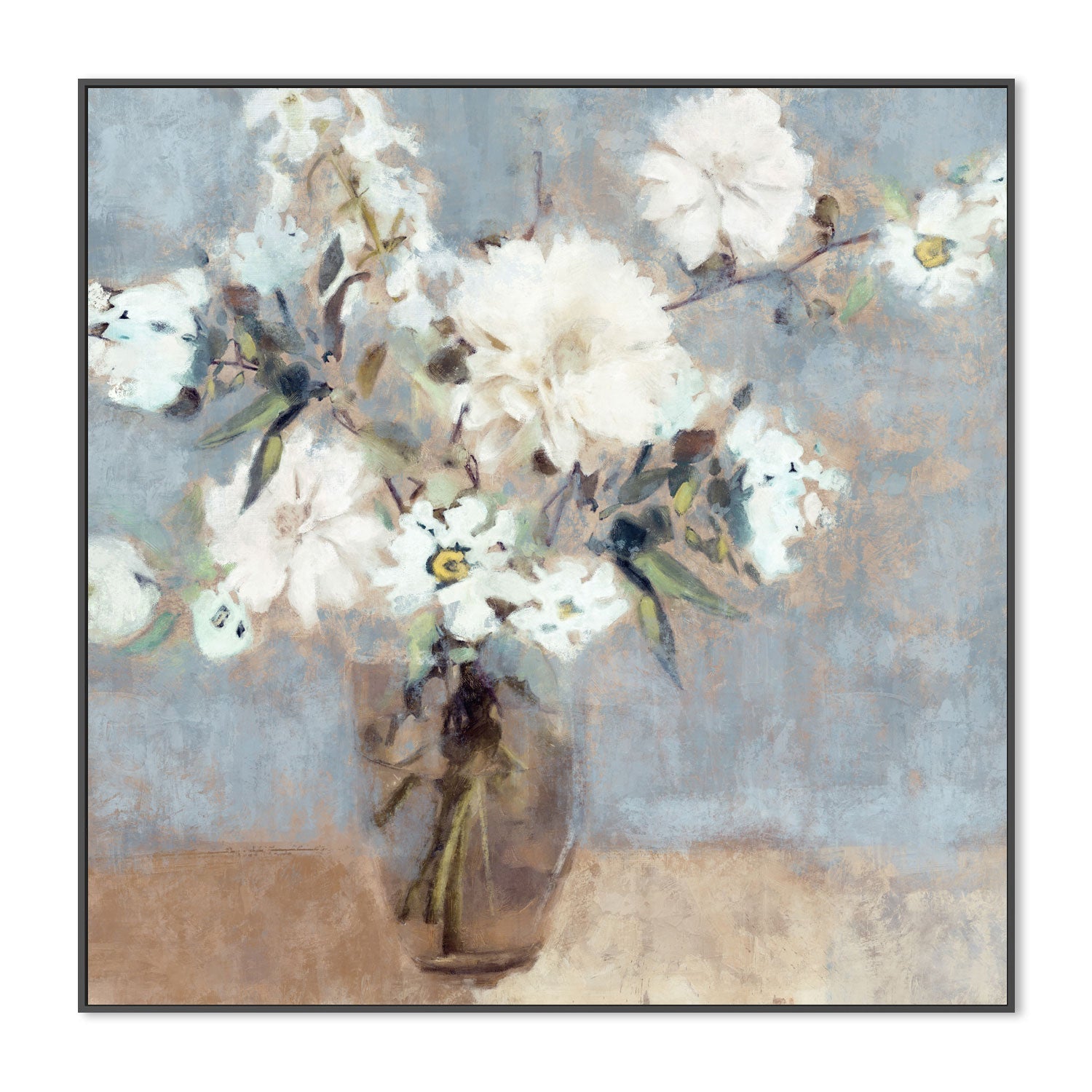 wall-art-print-canvas-poster-framed-Soft Blue Bouquet, Style A , By Nina Blue-3