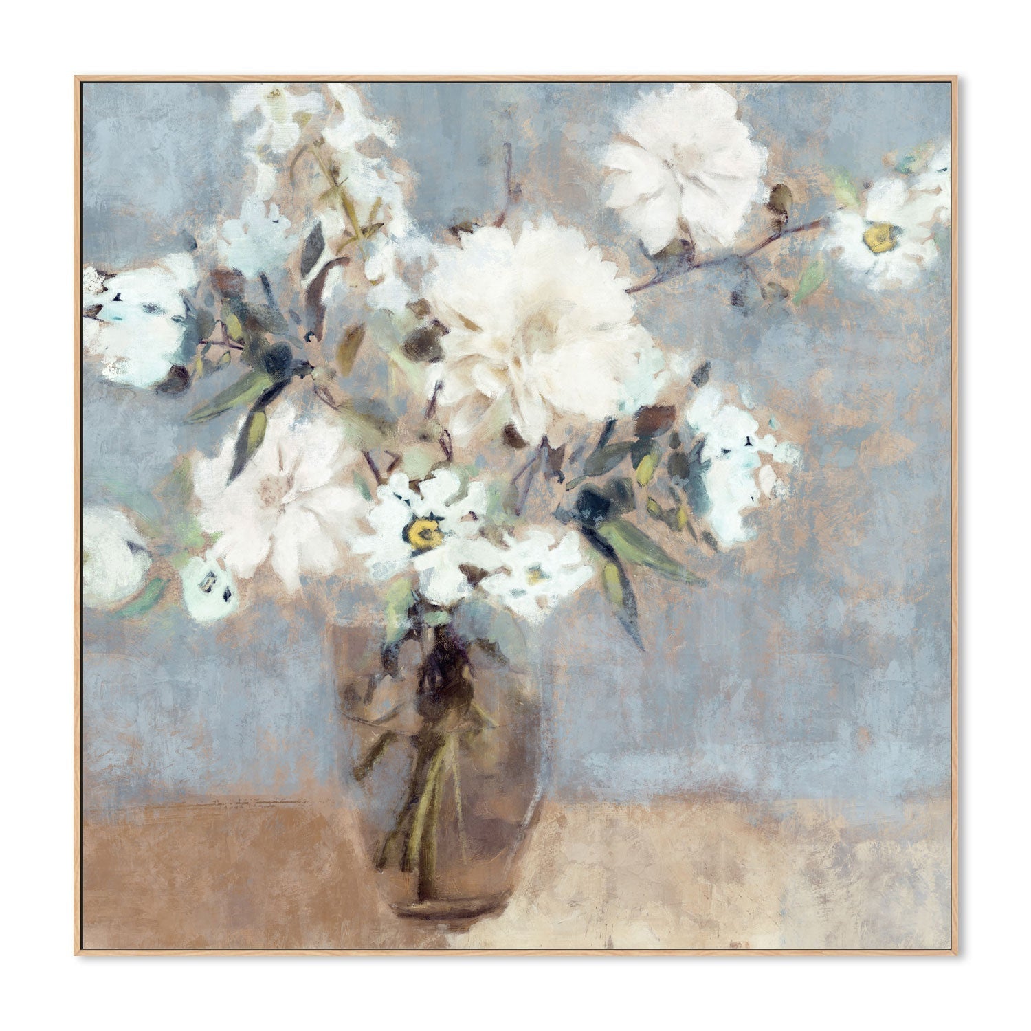 wall-art-print-canvas-poster-framed-Soft Blue Bouquet, Style A , By Nina Blue-4