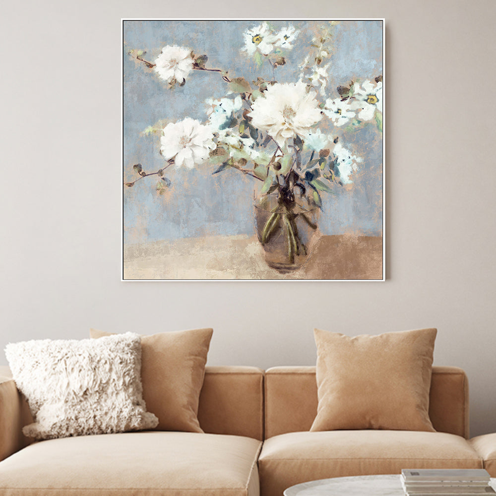 wall-art-print-canvas-poster-framed-Soft Blue Bouquet, Style B , By Nina Blue-2