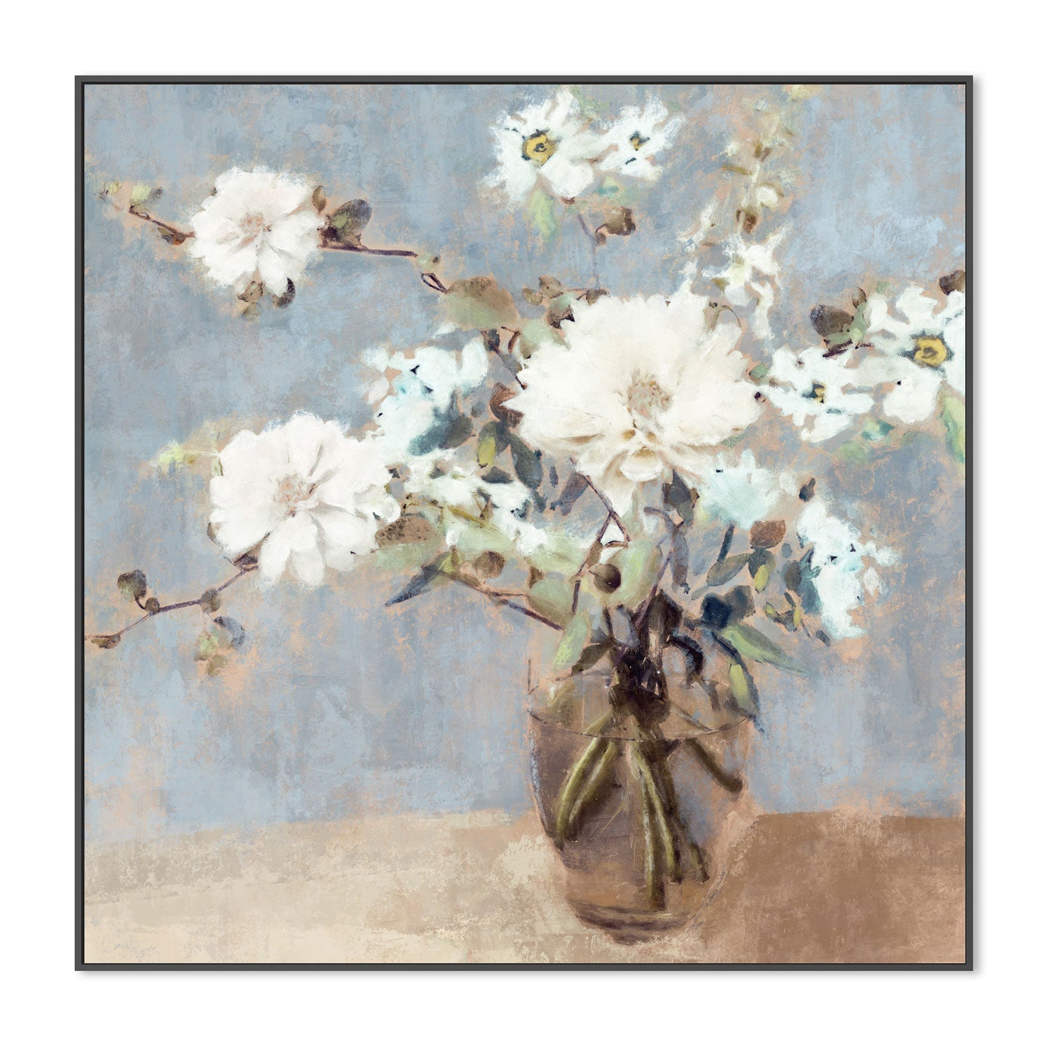 wall-art-print-canvas-poster-framed-Soft Blue Bouquet, Style B , By Nina Blue-3