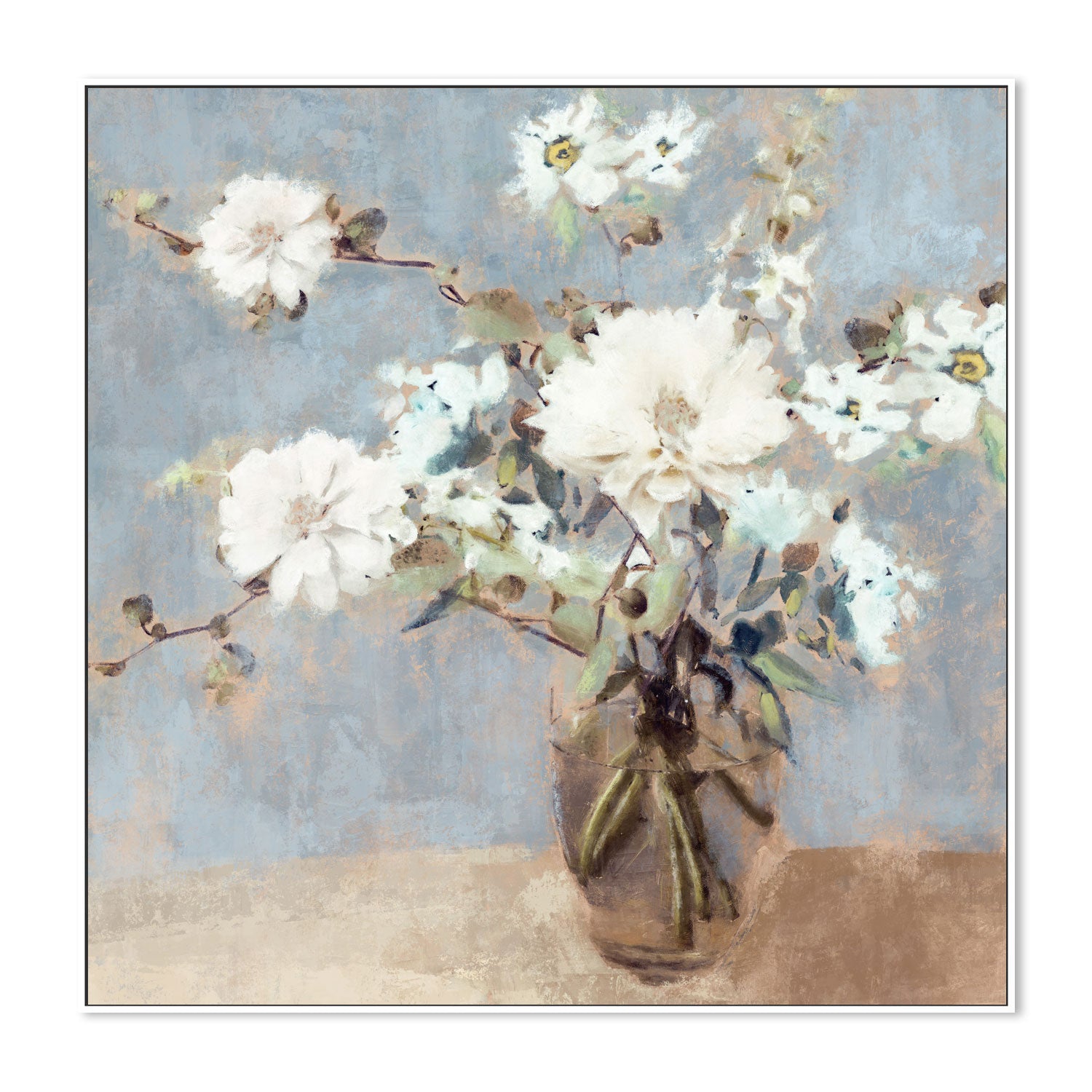 wall-art-print-canvas-poster-framed-Soft Blue Bouquet, Style B , By Nina Blue-5