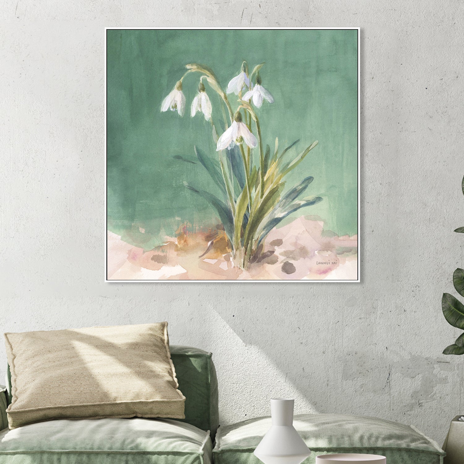 wall-art-print-canvas-poster-framed-Soft Dewdrops-by-Danhui Nai-Gioia Wall Art