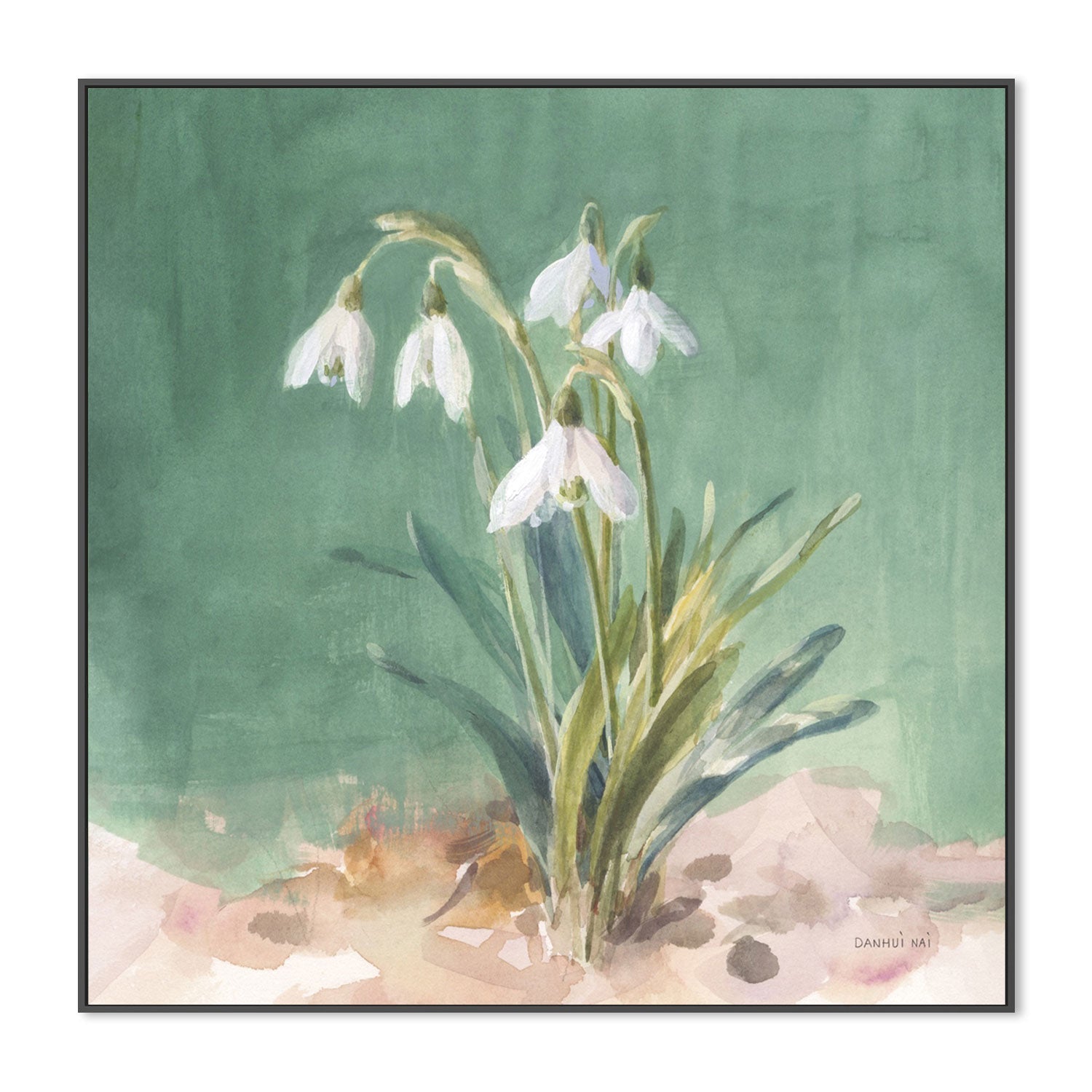 wall-art-print-canvas-poster-framed-Soft Dewdrops-by-Danhui Nai-Gioia Wall Art