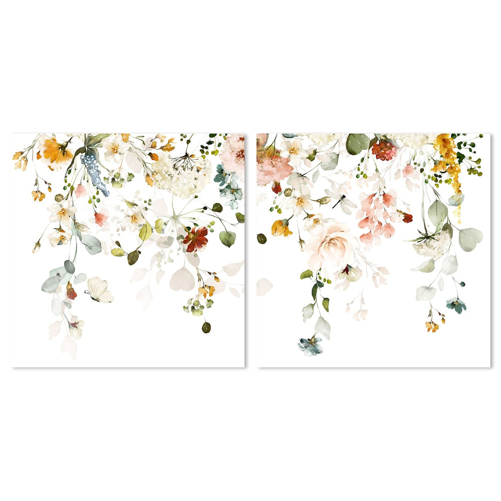 wall-art-print-canvas-poster-framed-Soft Florals, Set Of 2-by-Gioia Wall Art-Gioia Wall Art