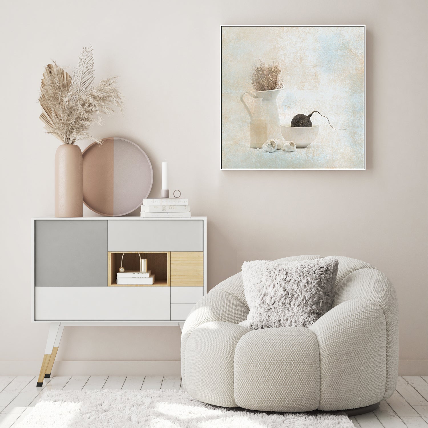 wall-art-print-canvas-poster-framed-Soft Impression With Rammenas And Milk, by Saskia Dingemans-by-Plus X Studio-Gioia Wall Art