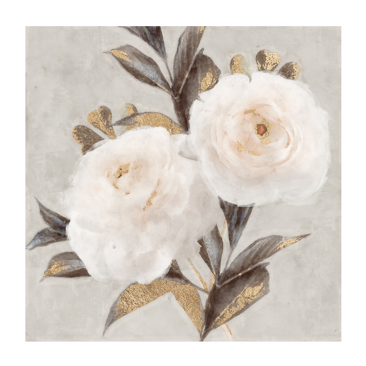 wall-art-print-canvas-poster-framed-Soft Neutral Peony, Style A & B, Set of 2 , By Nina Blue-9