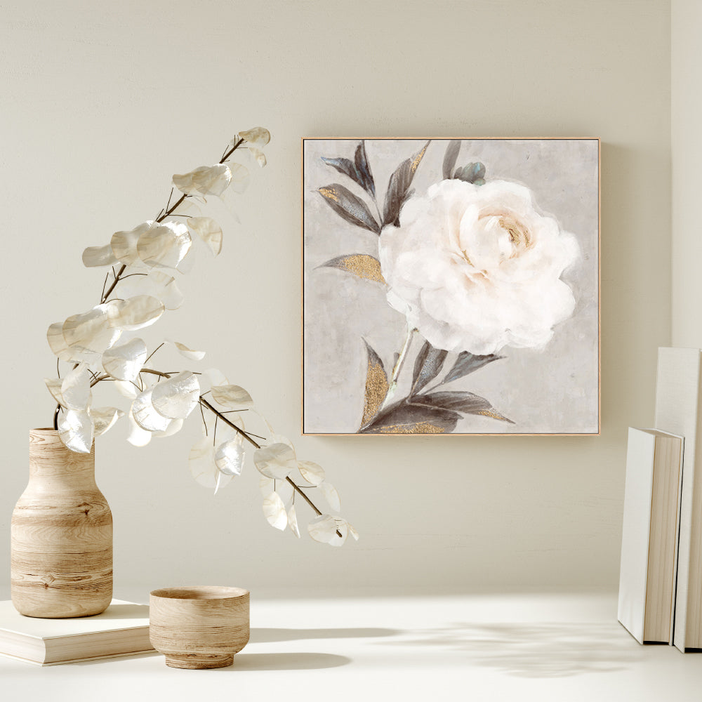 wall-art-print-canvas-poster-framed-Soft Neutral Peony, Style A , By Nina Blue-2