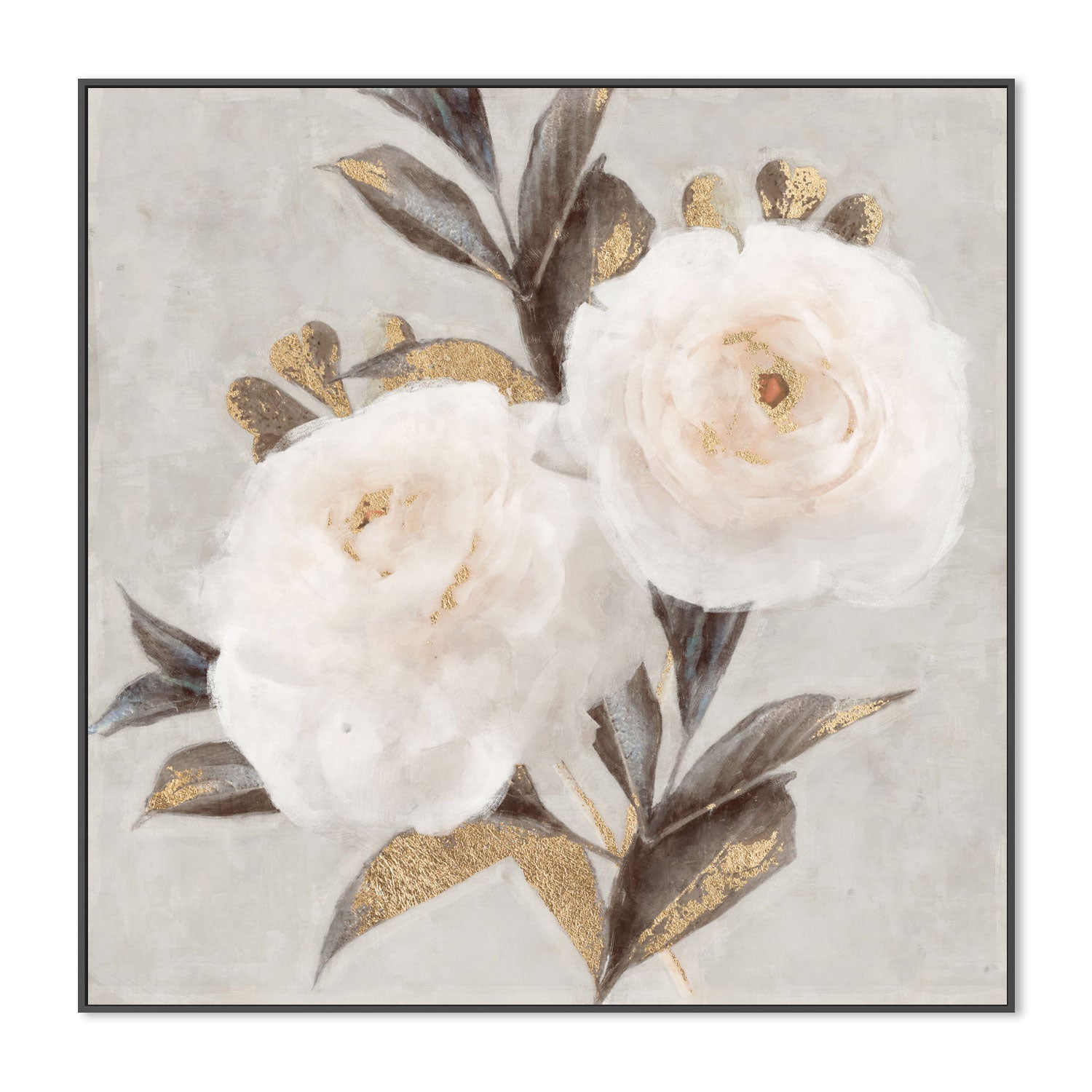 wall-art-print-canvas-poster-framed-Soft Neutral Peony, Style B , By Nina Blue-3