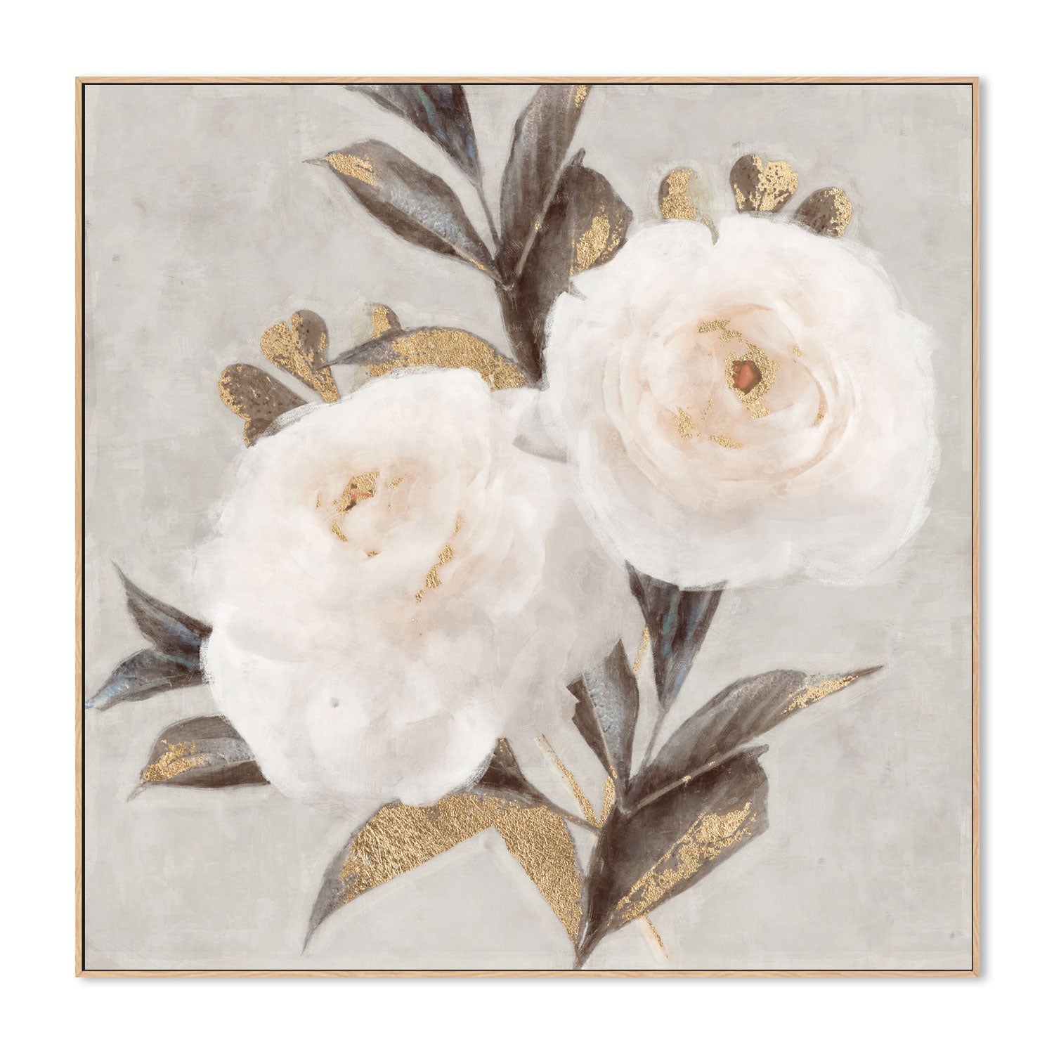 wall-art-print-canvas-poster-framed-Soft Neutral Peony, Style B , By Nina Blue-4