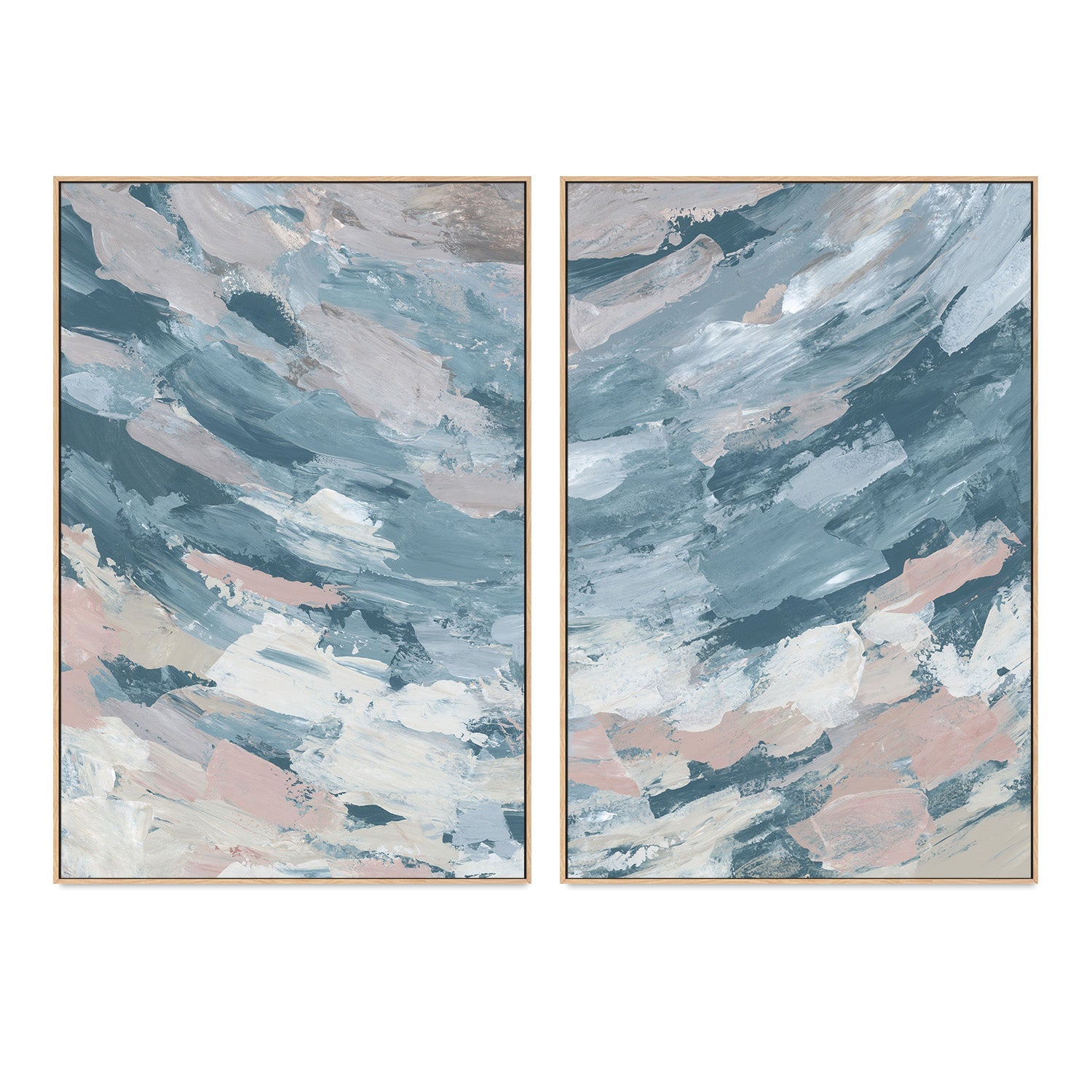 wall-art-print-canvas-poster-framed-Soft Ocean, Style A & B, Set Of 2 , By Emily Wood-4