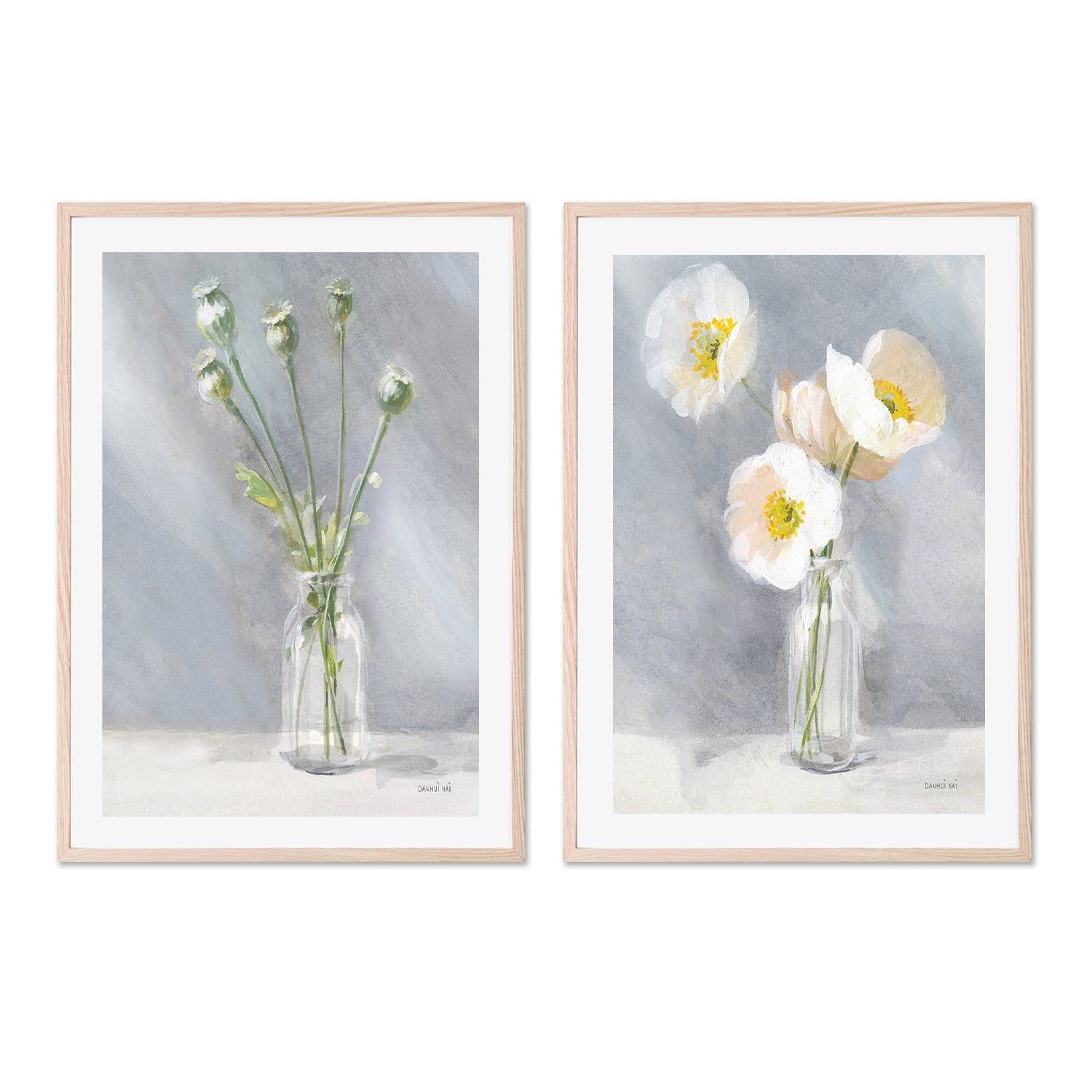 wall-art-print-canvas-poster-framed-Solace And Repose, Set Of 2 , By Danhui Nai-GIOIA-WALL-ART