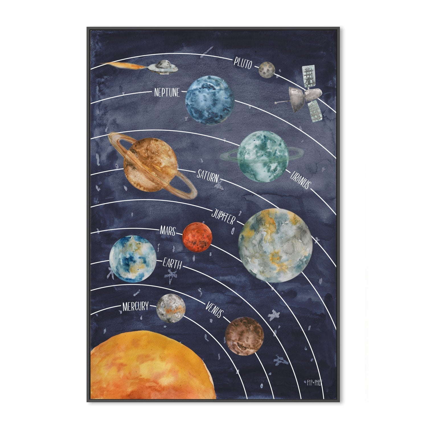 wall-art-print-canvas-poster-framed-Solar System , By Pip and Phee-3