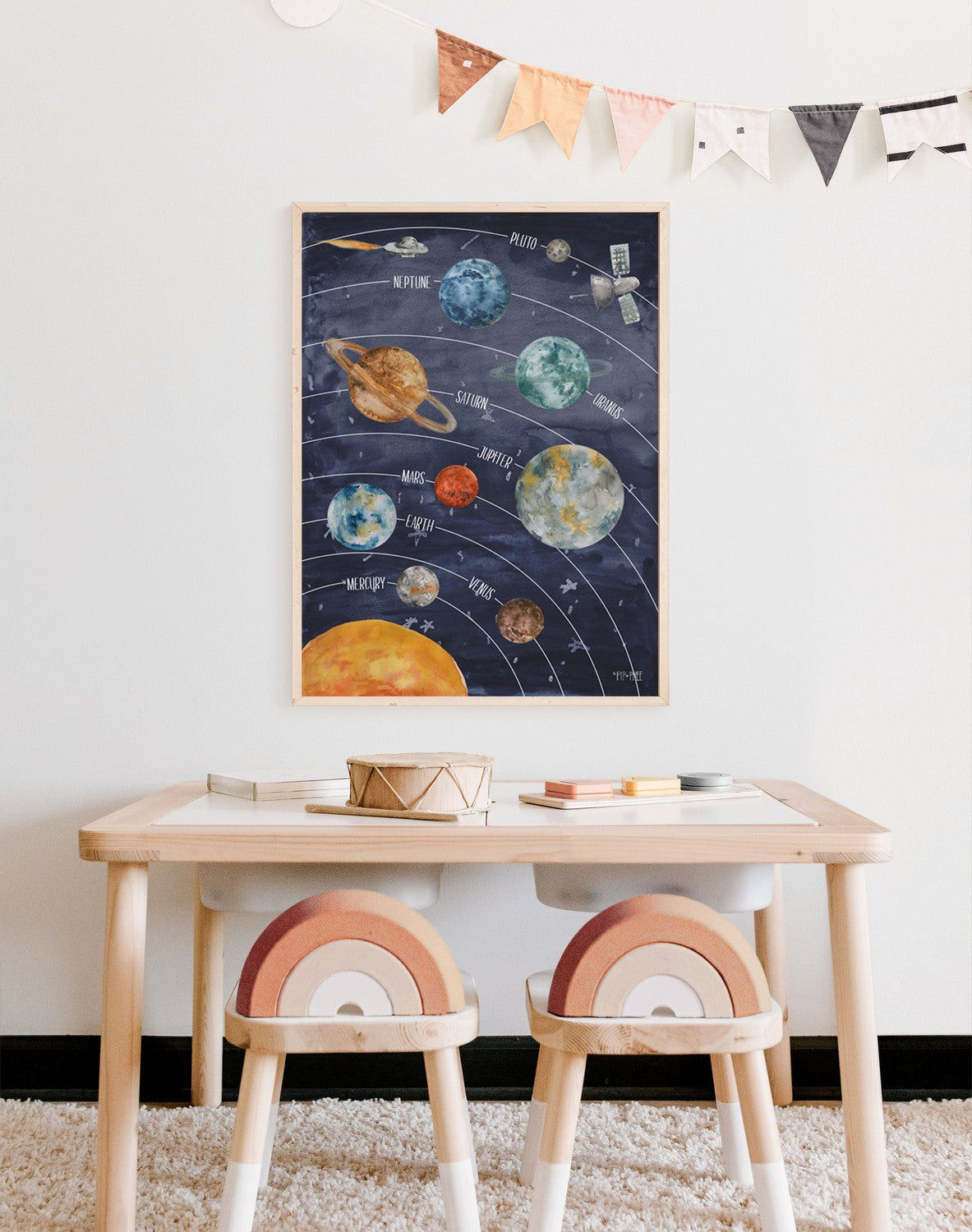 wall-art-print-canvas-poster-framed-Solar System , By Pip and Phee-7