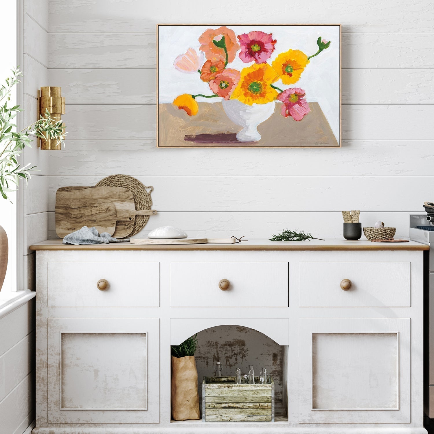 wall-art-print-canvas-poster-framed-Sorbet Poppies, Style A-by-Pamela Munger-Gioia Wall Art