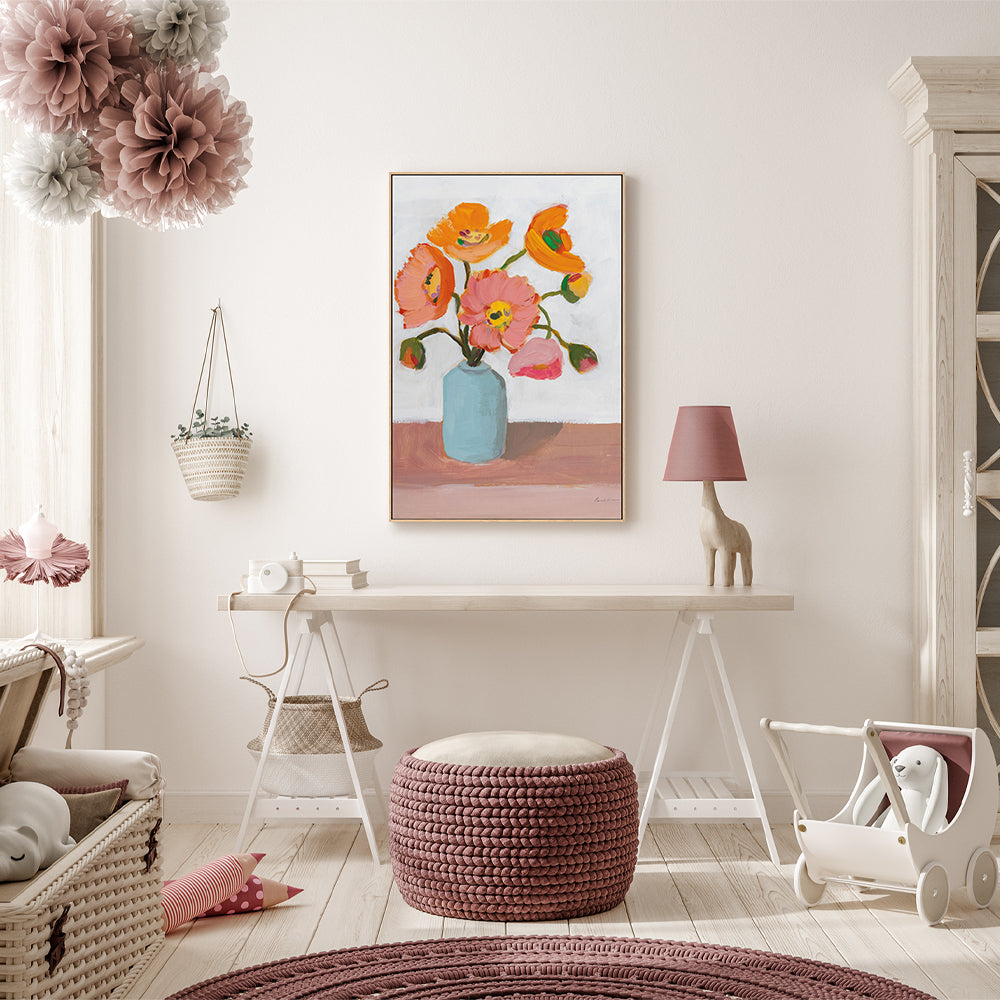 wall-art-print-canvas-poster-framed-Sorbet Poppies, Style B-by-Pamela Munger-Gioia Wall Art