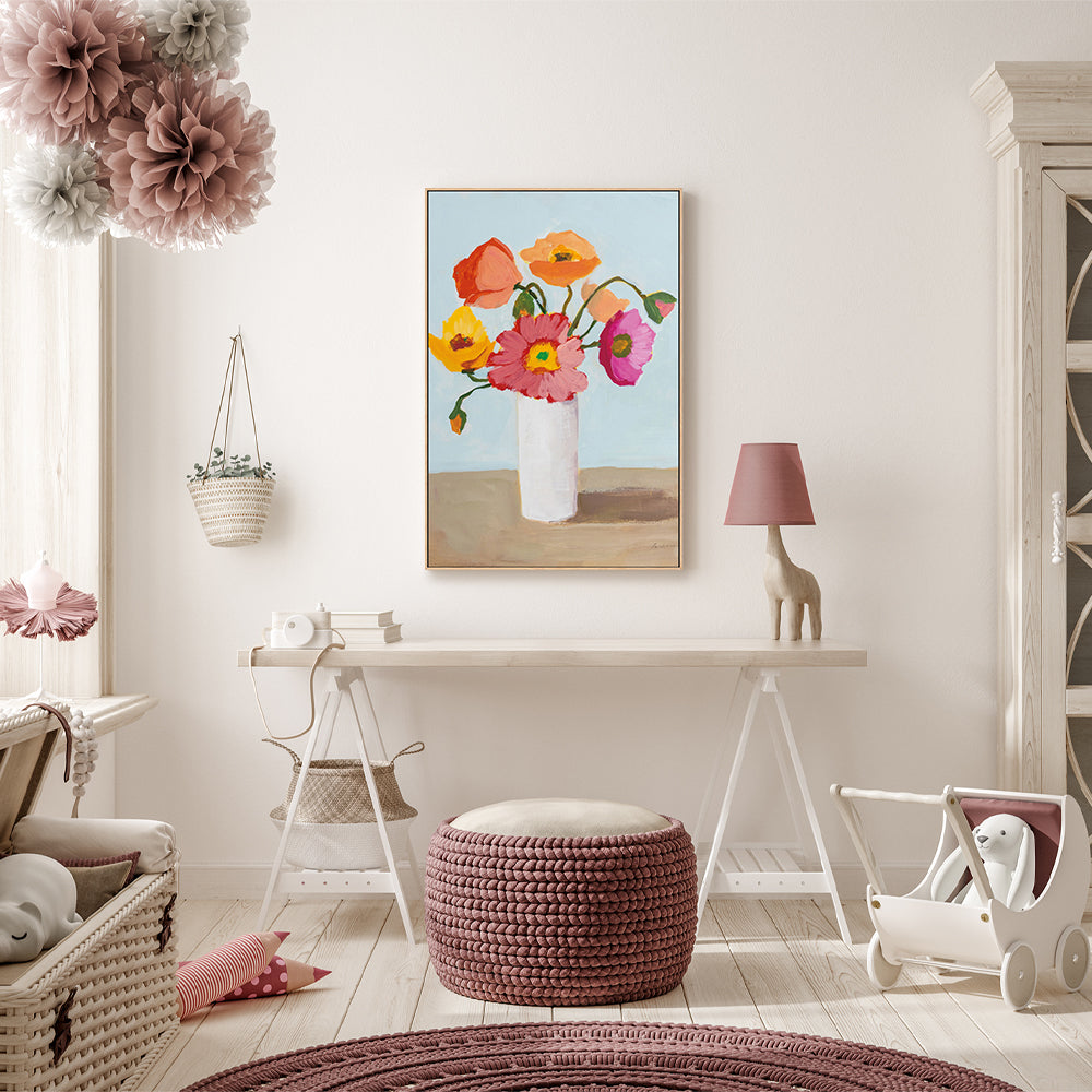 wall-art-print-canvas-poster-framed-Sorbet Poppies, Style C-by-Pamela Munger-Gioia Wall Art