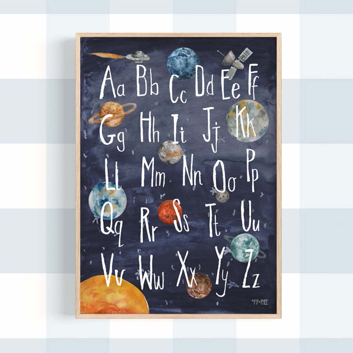 wall-art-print-canvas-poster-framed-Space Alphabet , By Pip and Phee-2