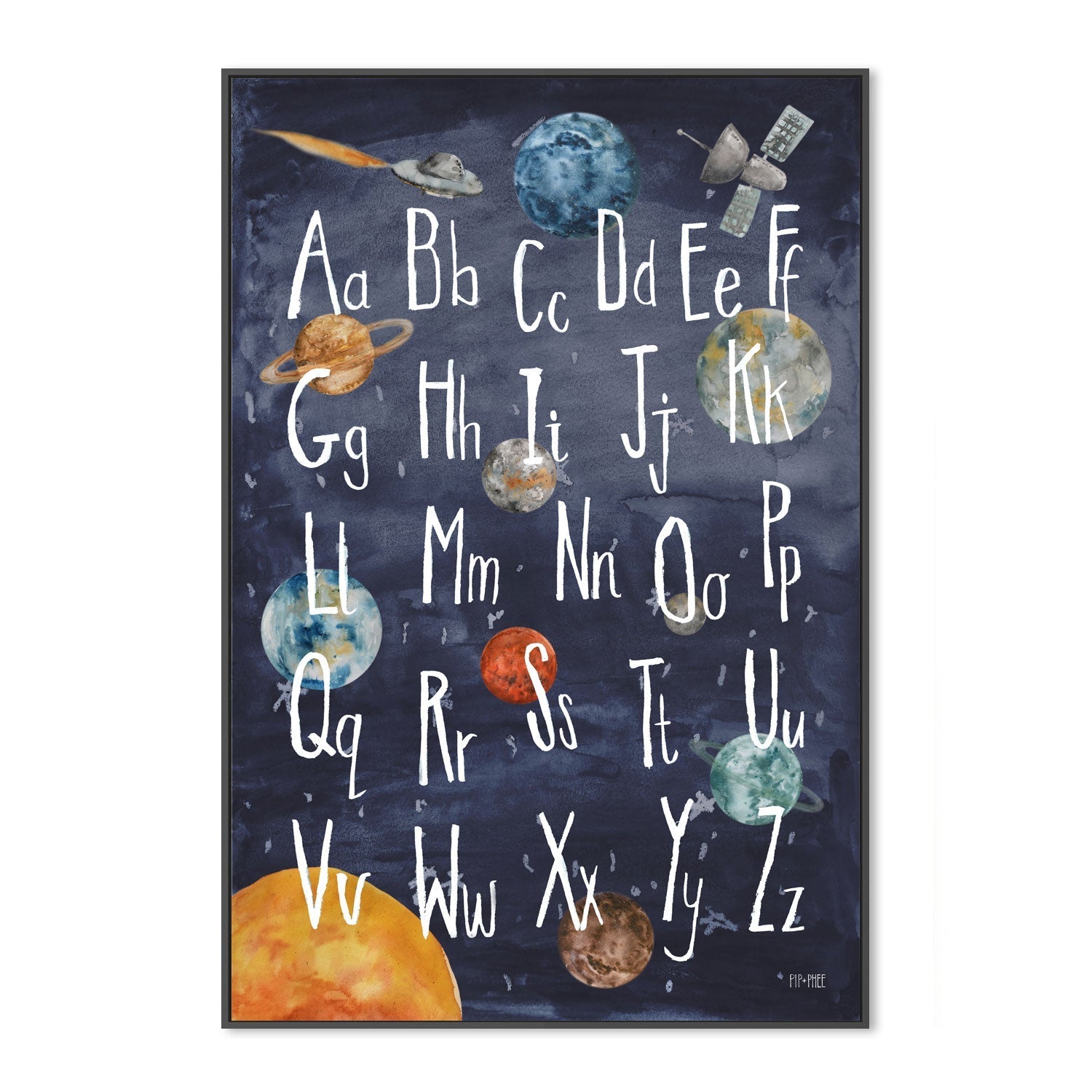 wall-art-print-canvas-poster-framed-Space Alphabet , By Pip and Phee-3