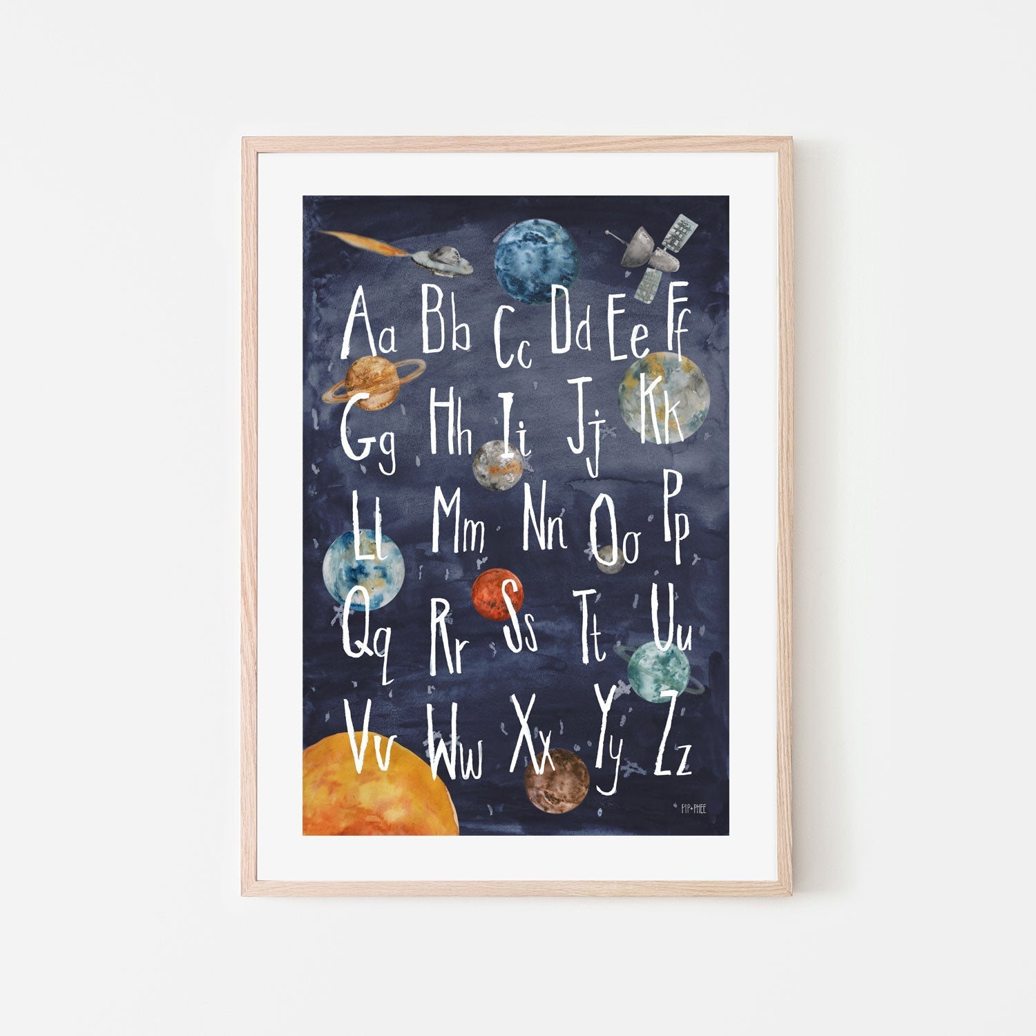 wall-art-print-canvas-poster-framed-Space Alphabet , By Pip and Phee-6