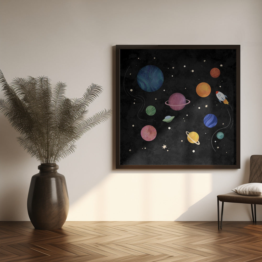 wall-art-print-canvas-poster-framed-Space explorers , By EMELIEmaria-2