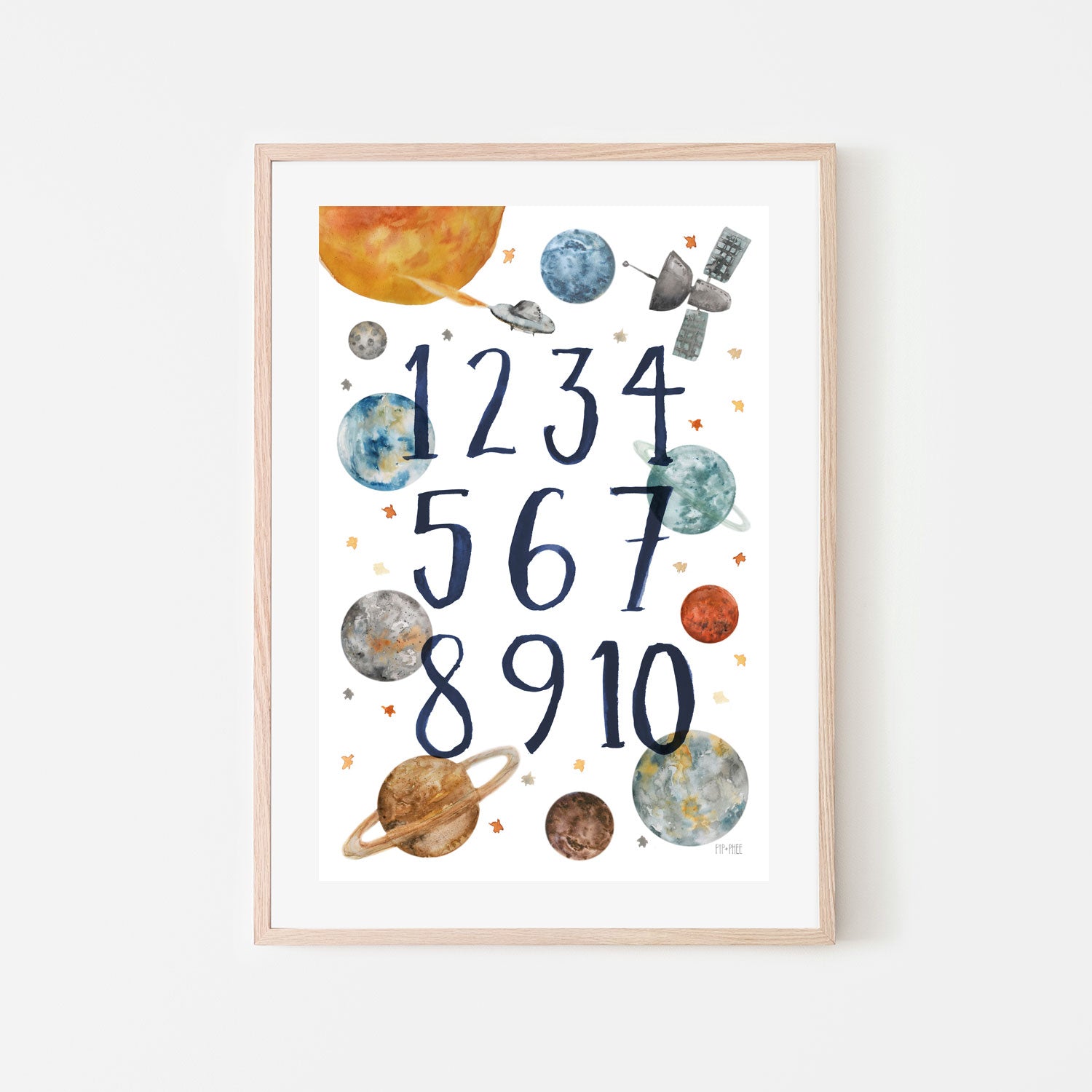 wall-art-print-canvas-poster-framed-Space Numbers , By Pip and Phee-6