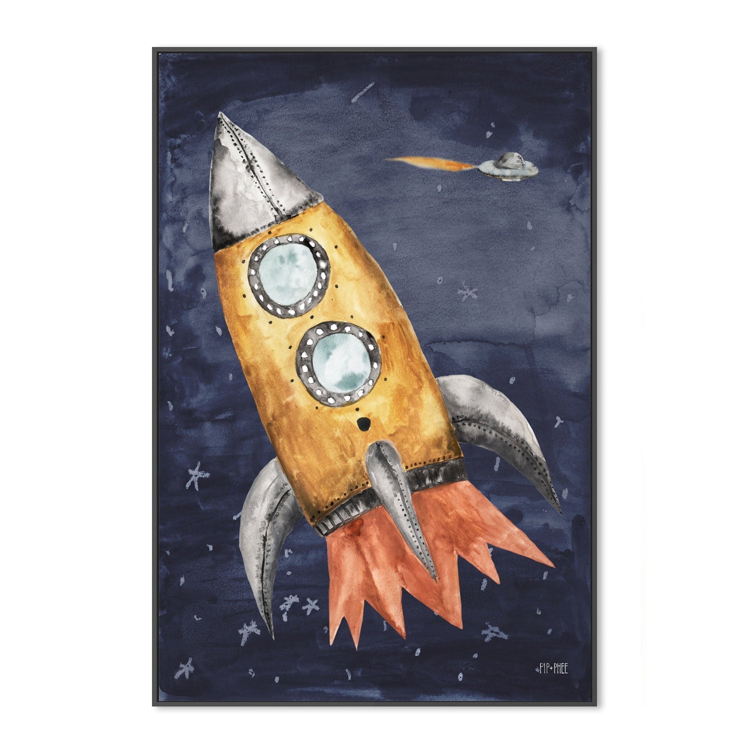 wall-art-print-canvas-poster-framed-Space Rocket , By Pip and Phee-3