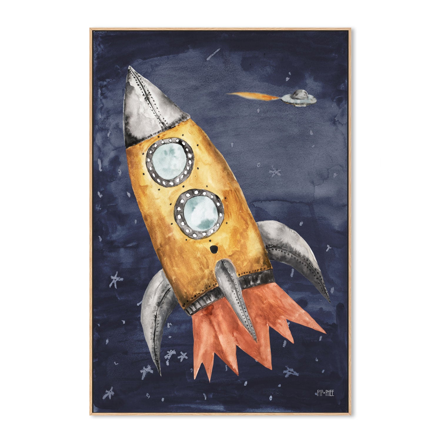 wall-art-print-canvas-poster-framed-Space Rocket , By Pip and Phee-4