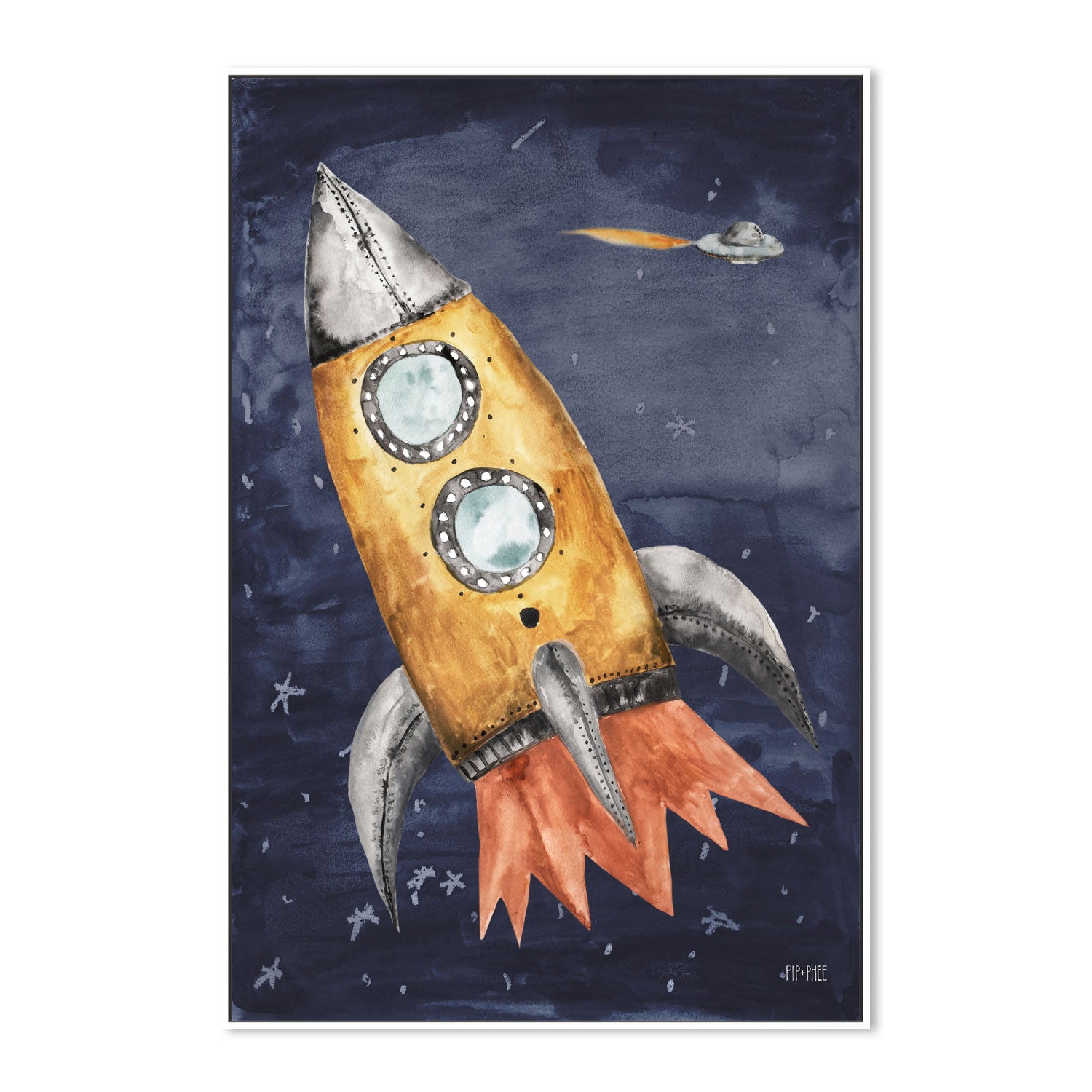 wall-art-print-canvas-poster-framed-Space Rocket , By Pip and Phee-5