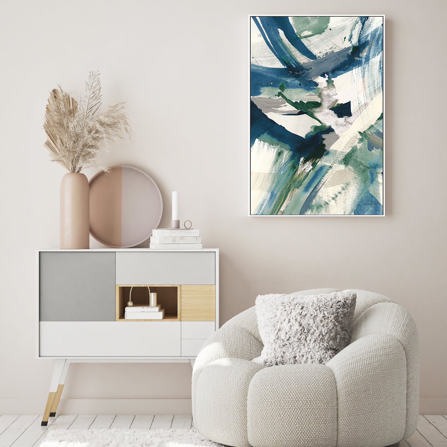 wall-art-print-canvas-poster-framed-Spontaneous Sapphire, Style A-by-Danhui Nai-Gioia Wall Art