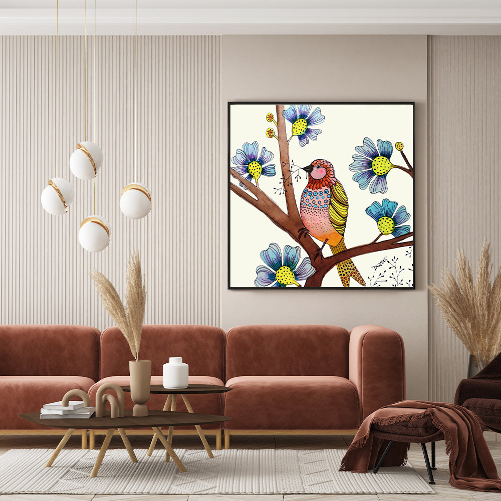 wall-art-print-canvas-poster-framed-Spotted Bird-GIOIA-WALL-ART