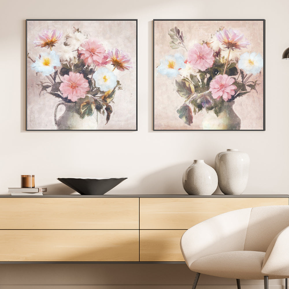 wall-art-print-canvas-poster-framed-Spring Blooms, Style A & B, Set of 2 , By Nina Blue-2