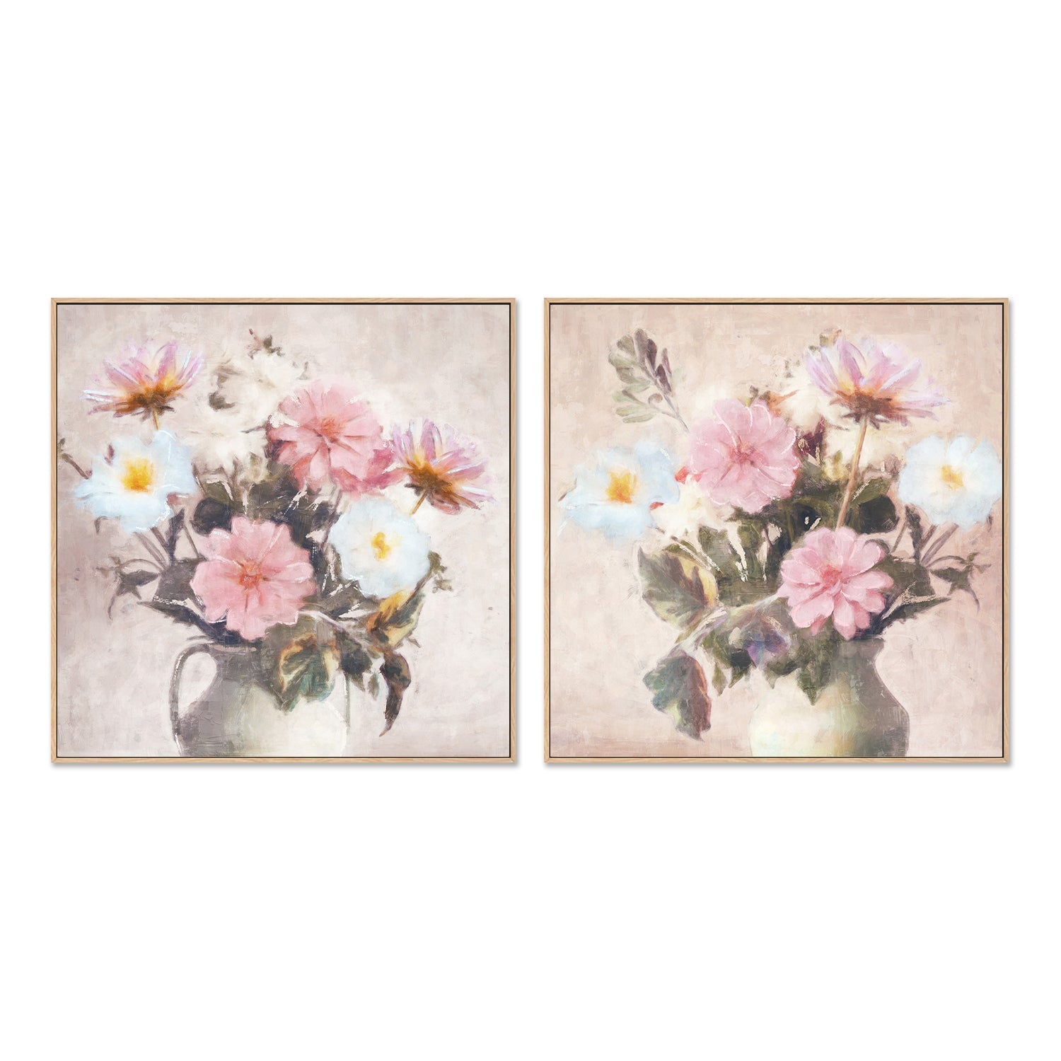 wall-art-print-canvas-poster-framed-Spring Blooms, Style A & B, Set of 2 , By Nina Blue-4