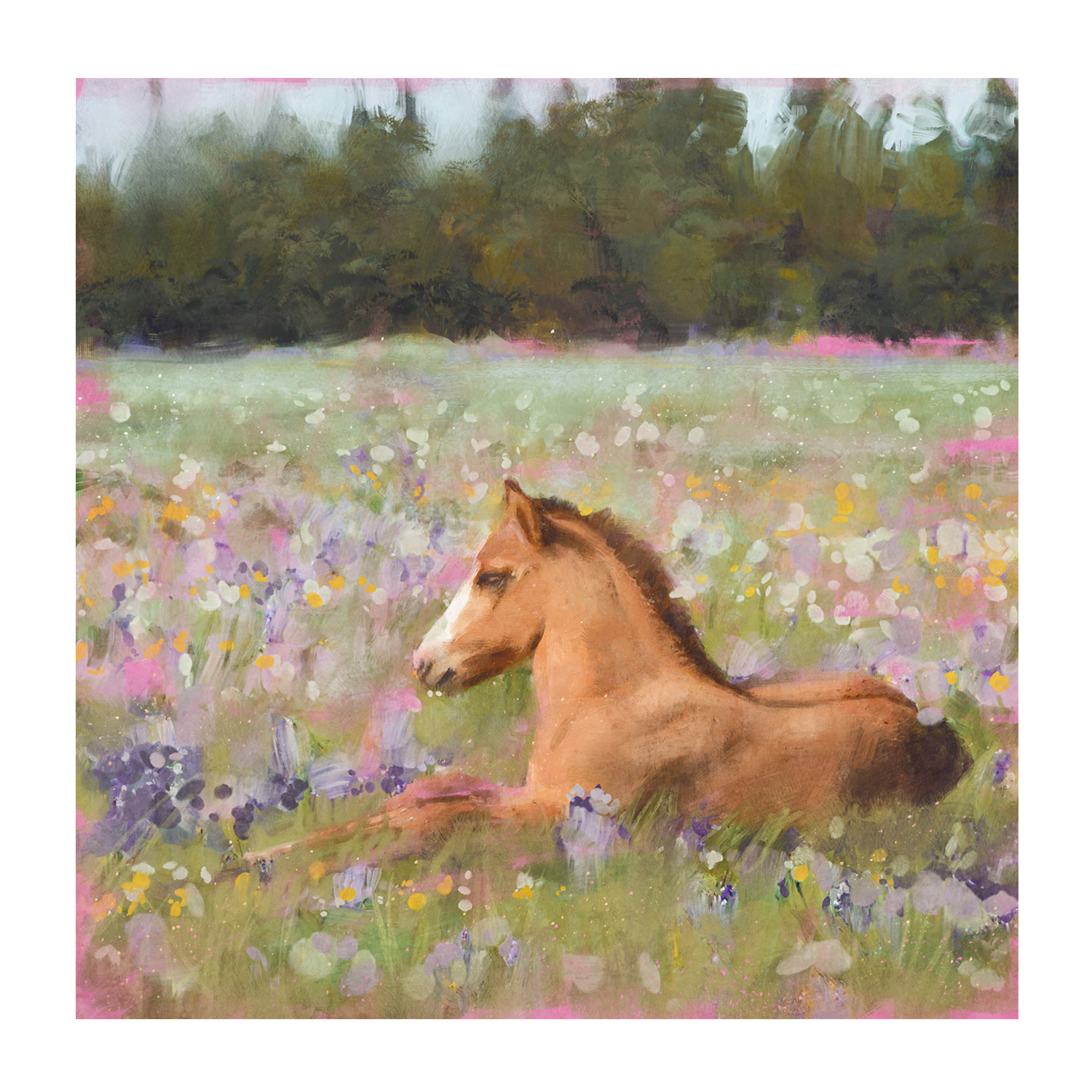 wall-art-print-canvas-poster-framed-Spring Time Foal, Style A , By Nina Blue-1