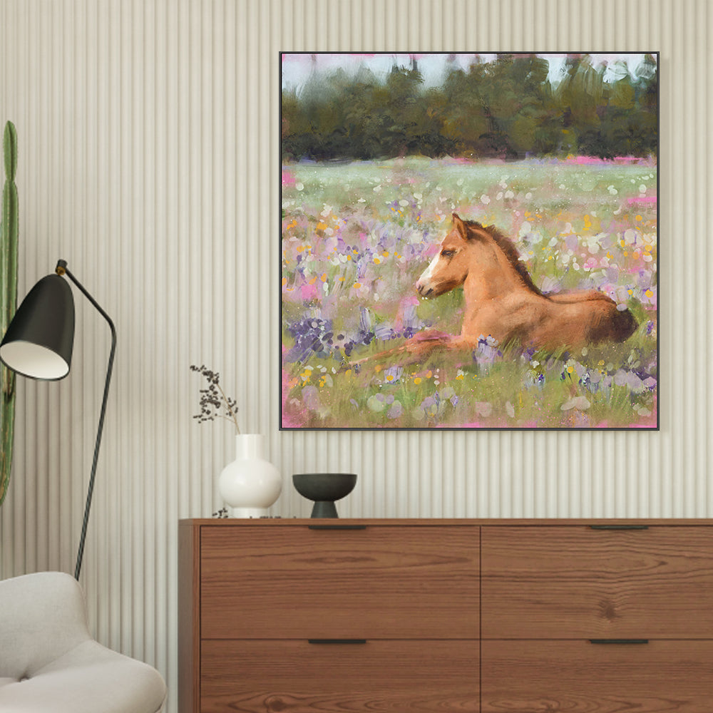 wall-art-print-canvas-poster-framed-Spring Time Foal, Style A , By Nina Blue-2