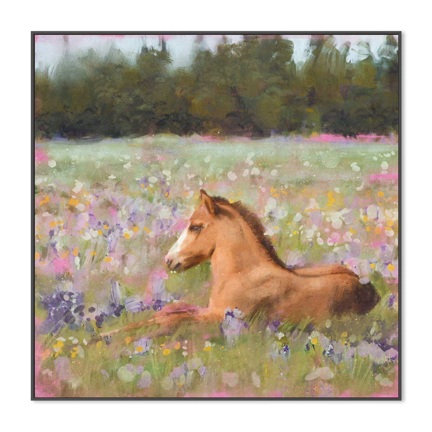 wall-art-print-canvas-poster-framed-Spring Time Foal, Style A , By Nina Blue-3