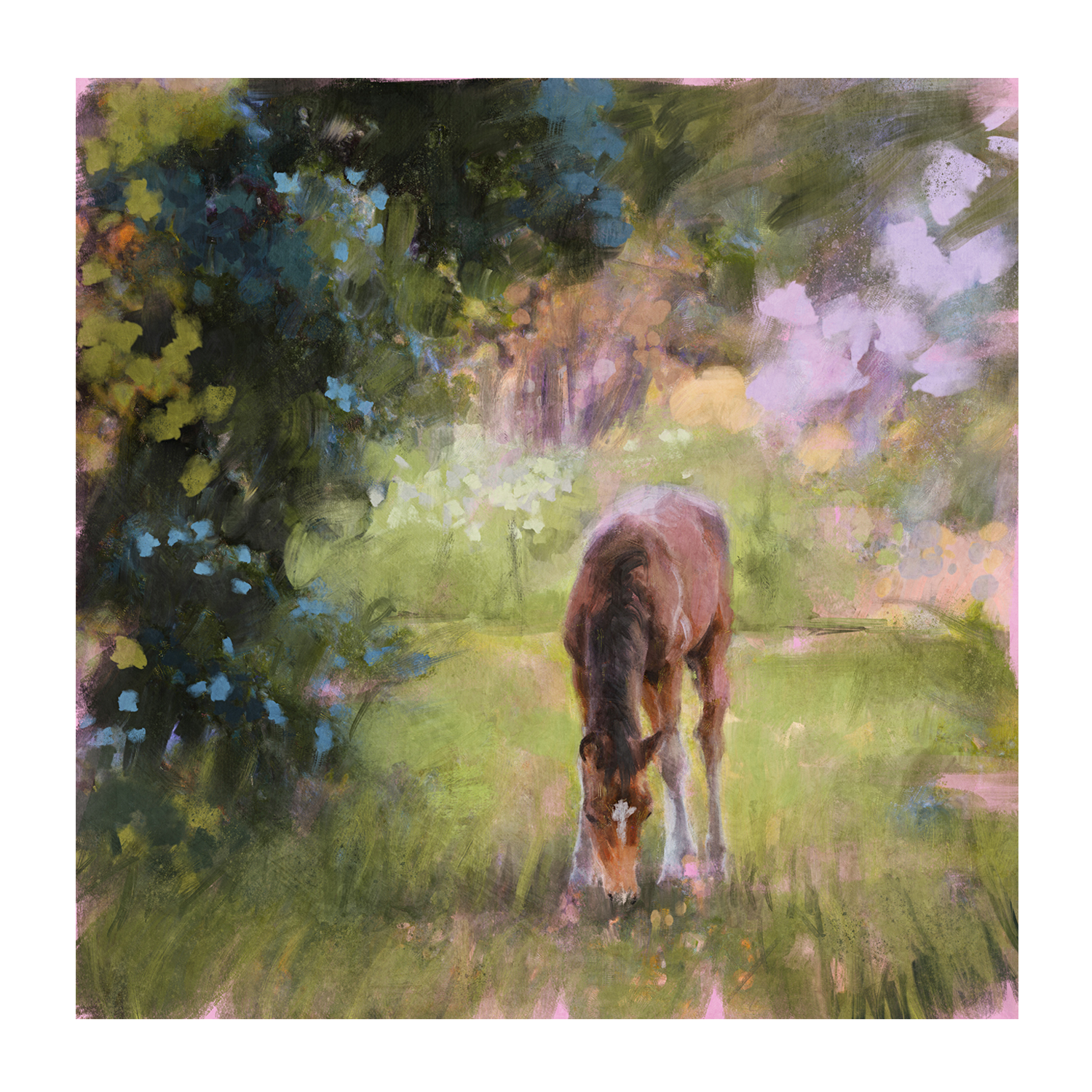 wall-art-print-canvas-poster-framed-Spring Time Foal, Style B , By Nina Blue-1