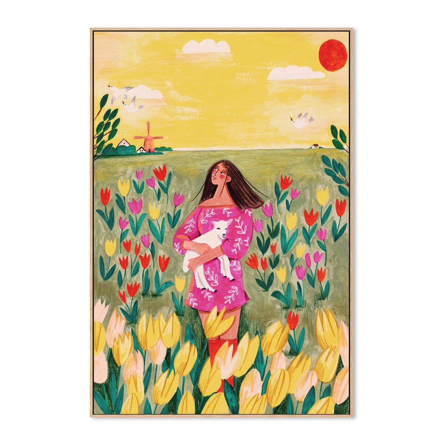 wall-art-print-canvas-poster-framed-Spring Woman , By Caroline Bonne Muller-4