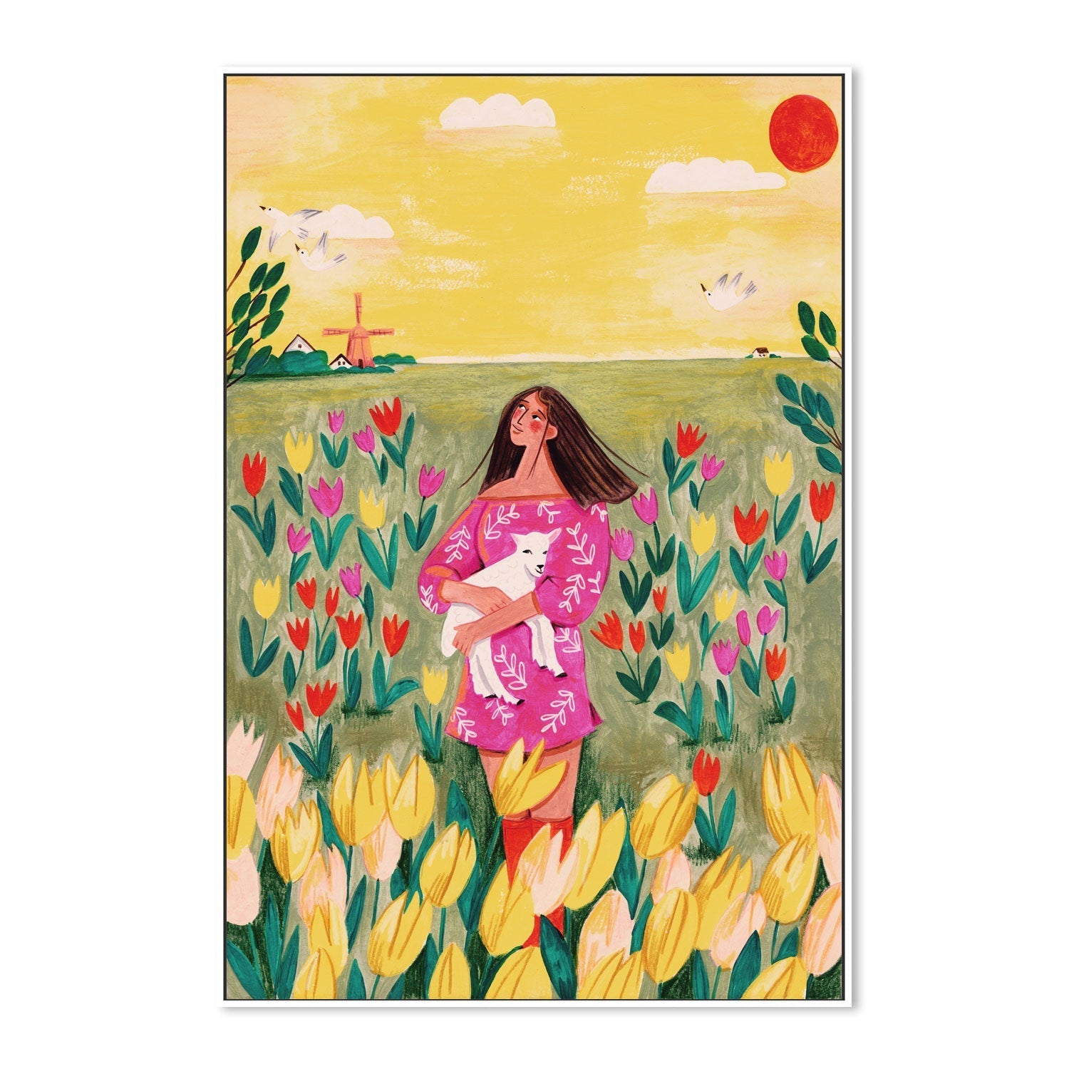 wall-art-print-canvas-poster-framed-Spring Woman , By Caroline Bonne Muller-5