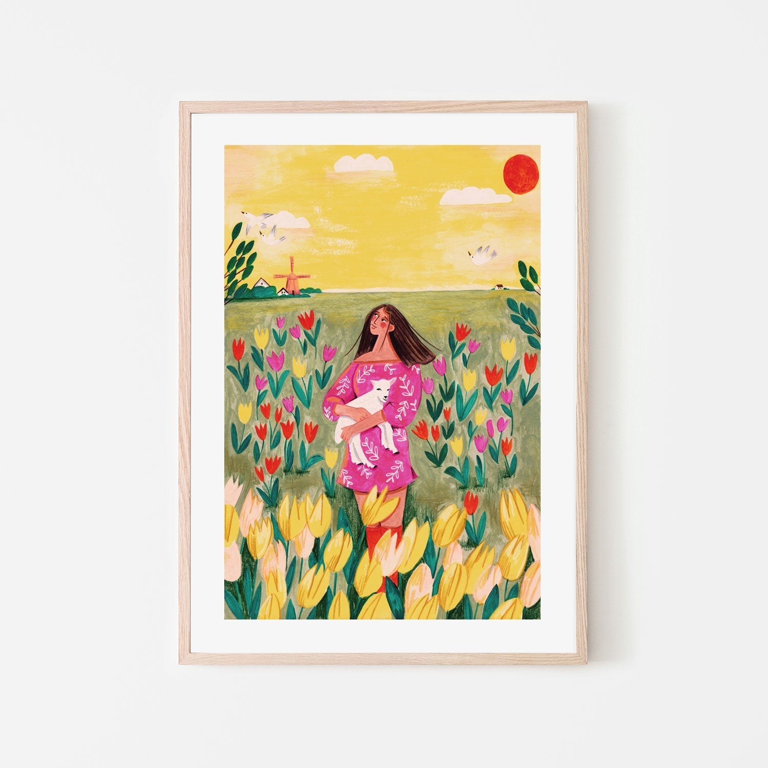 wall-art-print-canvas-poster-framed-Spring Woman , By Caroline Bonne Muller-6