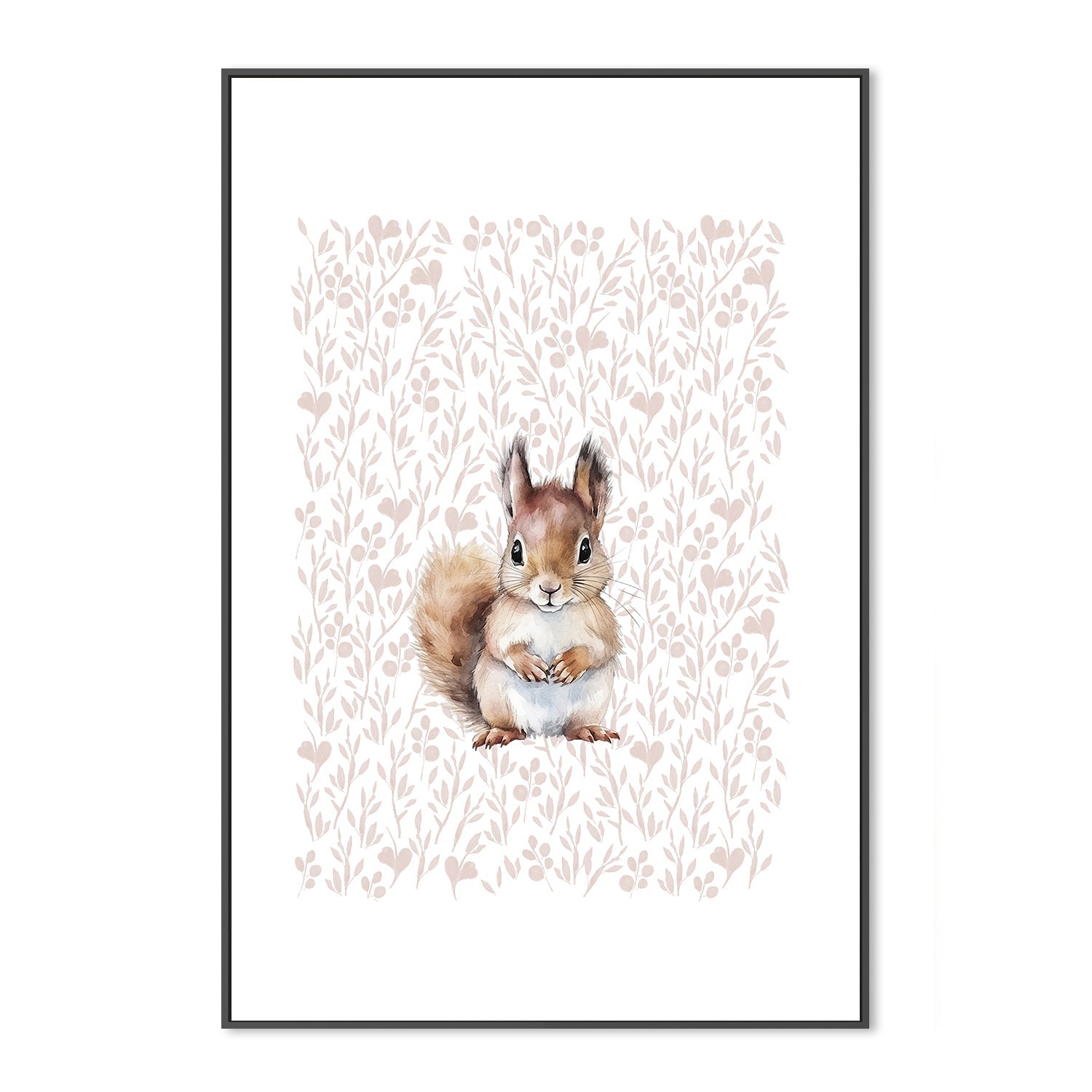 wall-art-print-canvas-poster-framed-Squirrel Pattern , By At Viv Home Prints-3