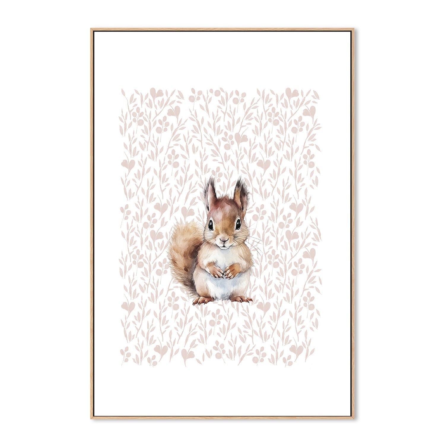 wall-art-print-canvas-poster-framed-Squirrel Pattern , By At Viv Home Prints-4