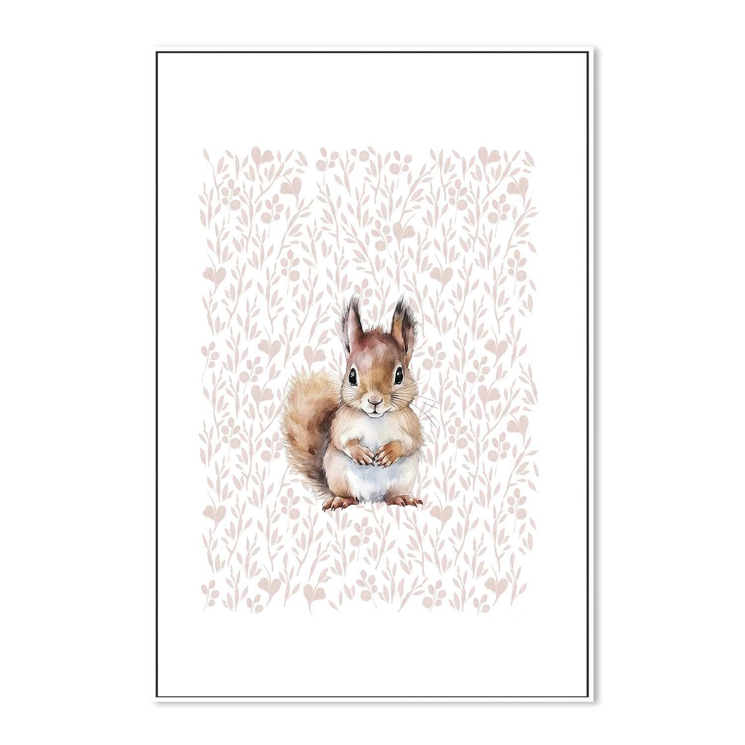 wall-art-print-canvas-poster-framed-Squirrel Pattern , By At Viv Home Prints-5