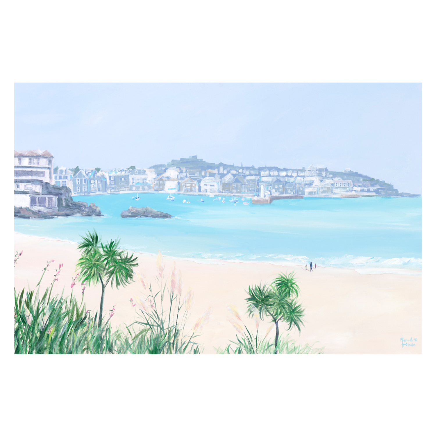 wall-art-print-canvas-poster-framed-St Ives Harbour , By Meredith Howse-1