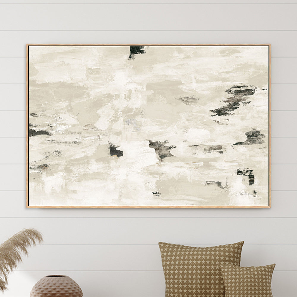 wall-art-print-canvas-poster-framed-Steps on Stones Neutral, Style C-by-Silvia Vassileva-Gioia Wall Art