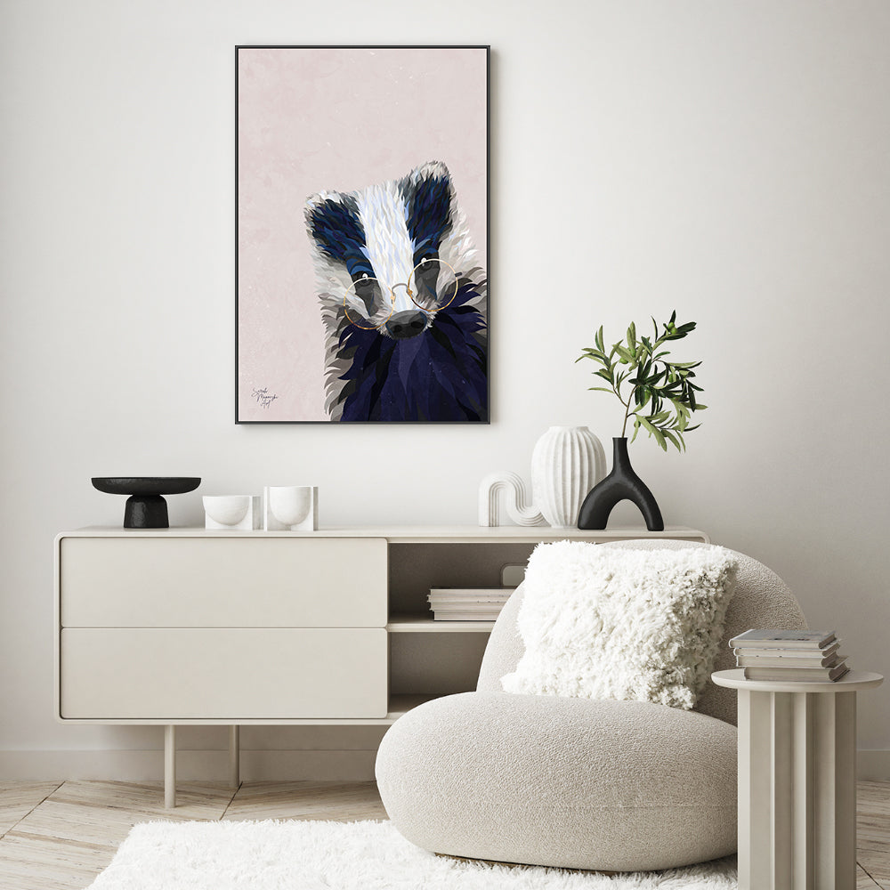 wall-art-print-canvas-poster-framed-Stern Raccoon , By Sarah Manovski-GIOIA-WALL-ART