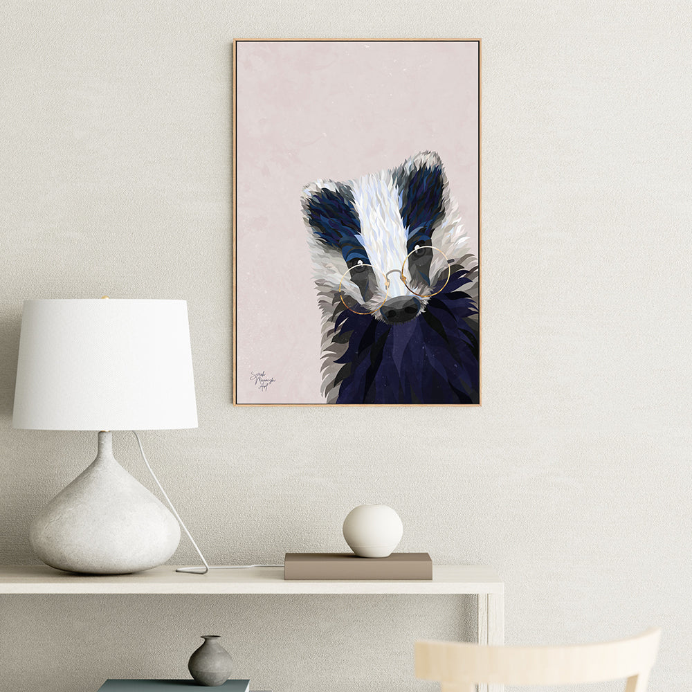 wall-art-print-canvas-poster-framed-Stern Raccoon , By Sarah Manovski-GIOIA-WALL-ART